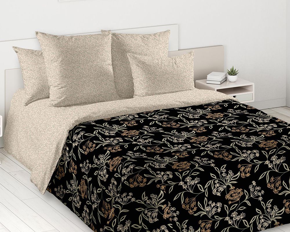 Постельное белье Гербарий 1 Перкаль - бежевый