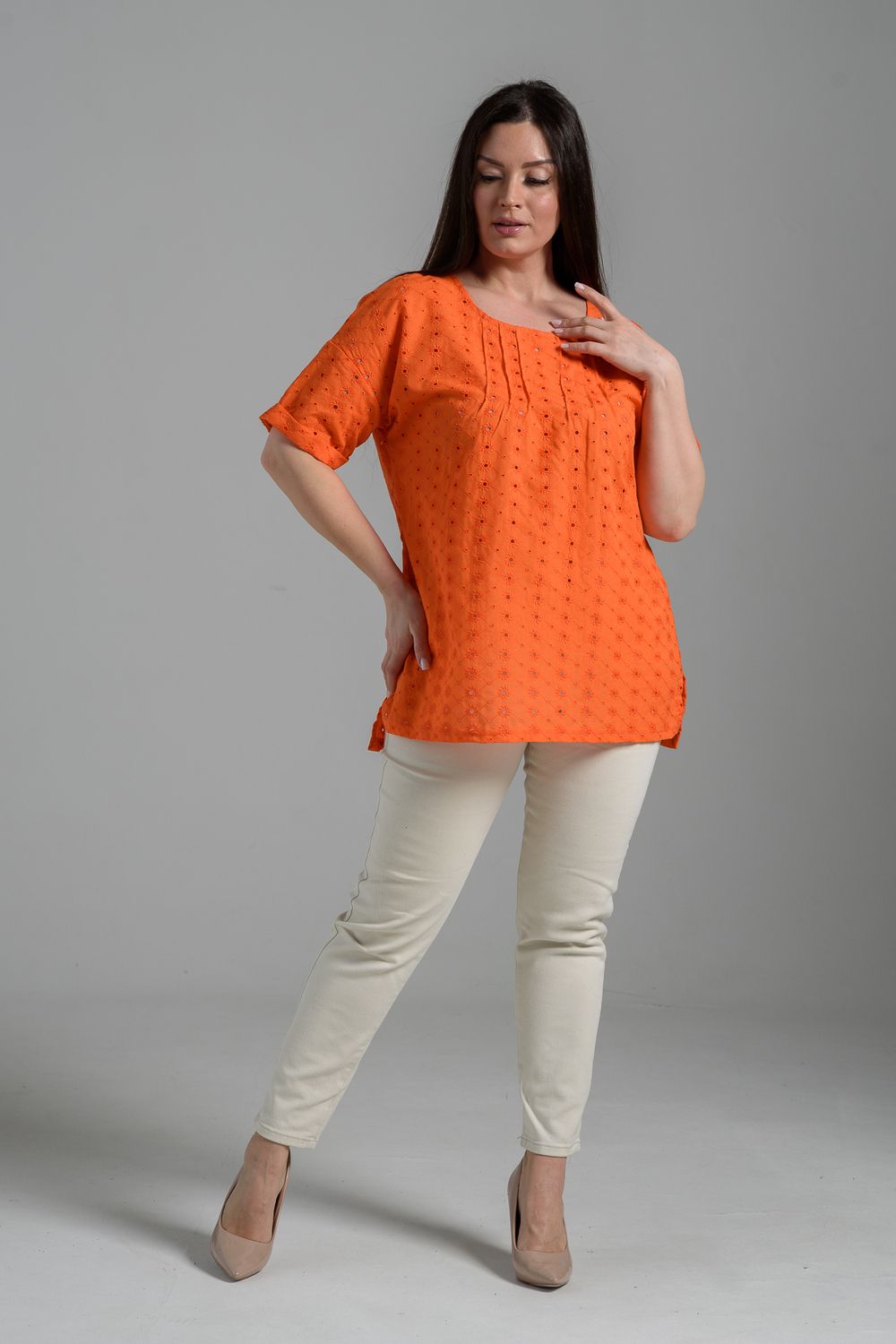 Туника женская 8477 - оранжевый