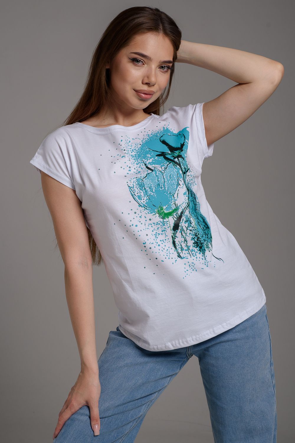 Футболка женская 7030/1 - ментоловый