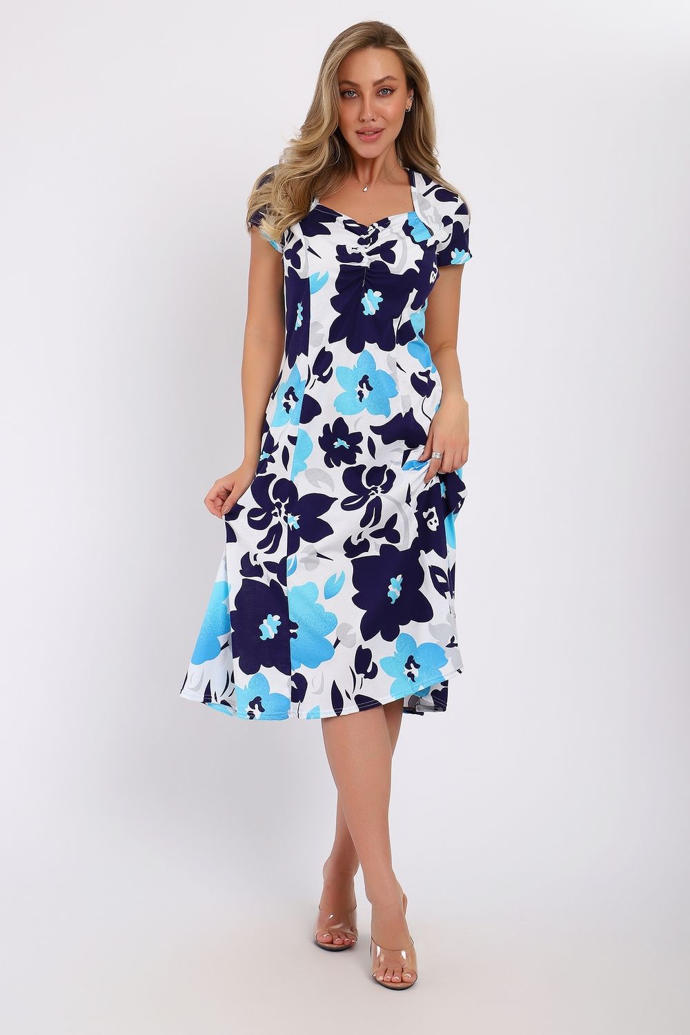 Платье 055 - голубой