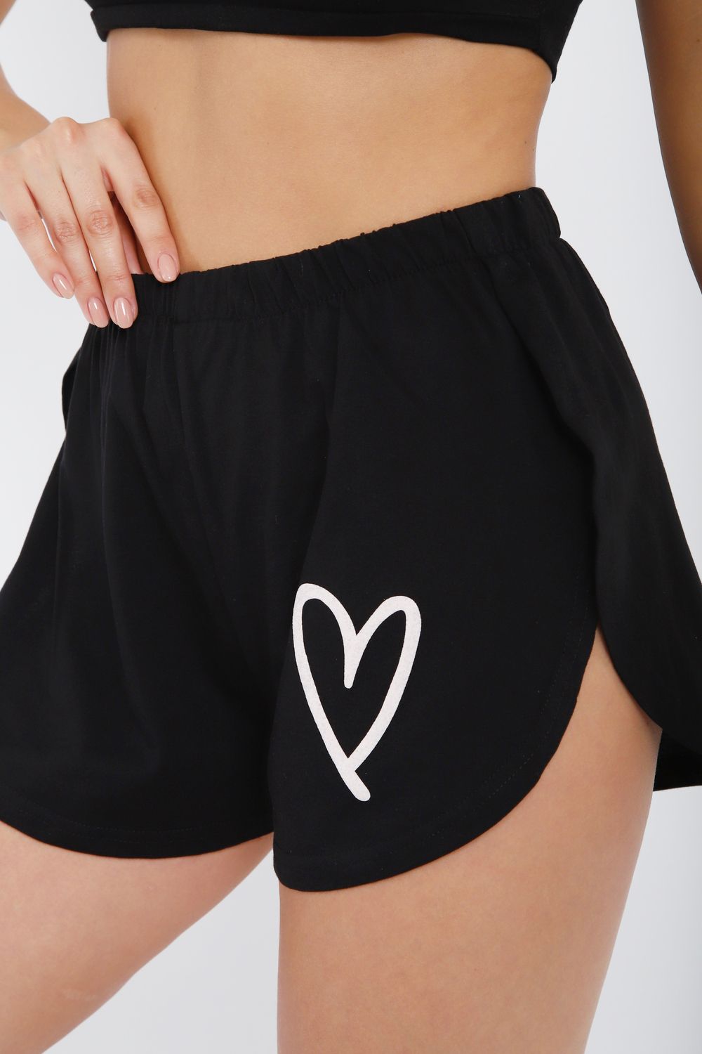 Шорты женские Modellance с печатью 32087 - черный
