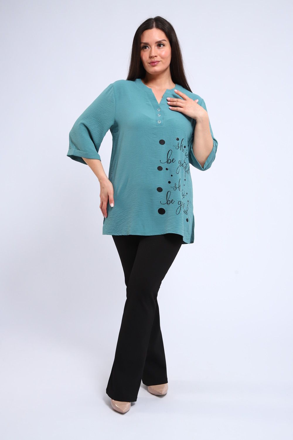 Женская туника 31963 - бирюза