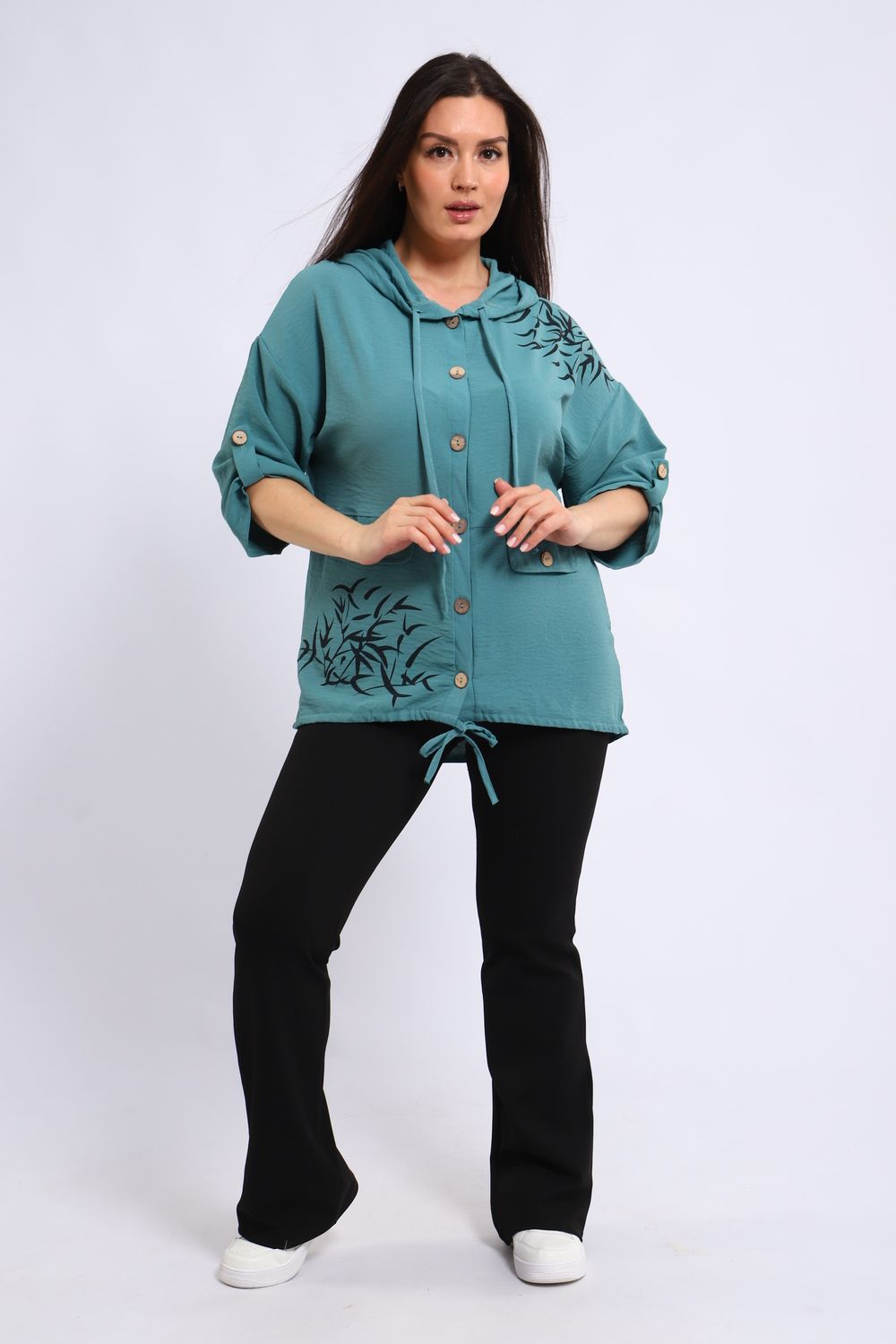 Женская рубашка 31965 - бирюза