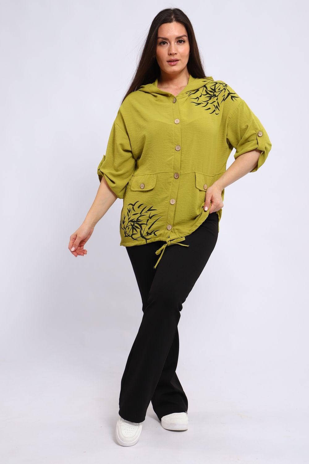 Женская рубашка 31965 - зеленый