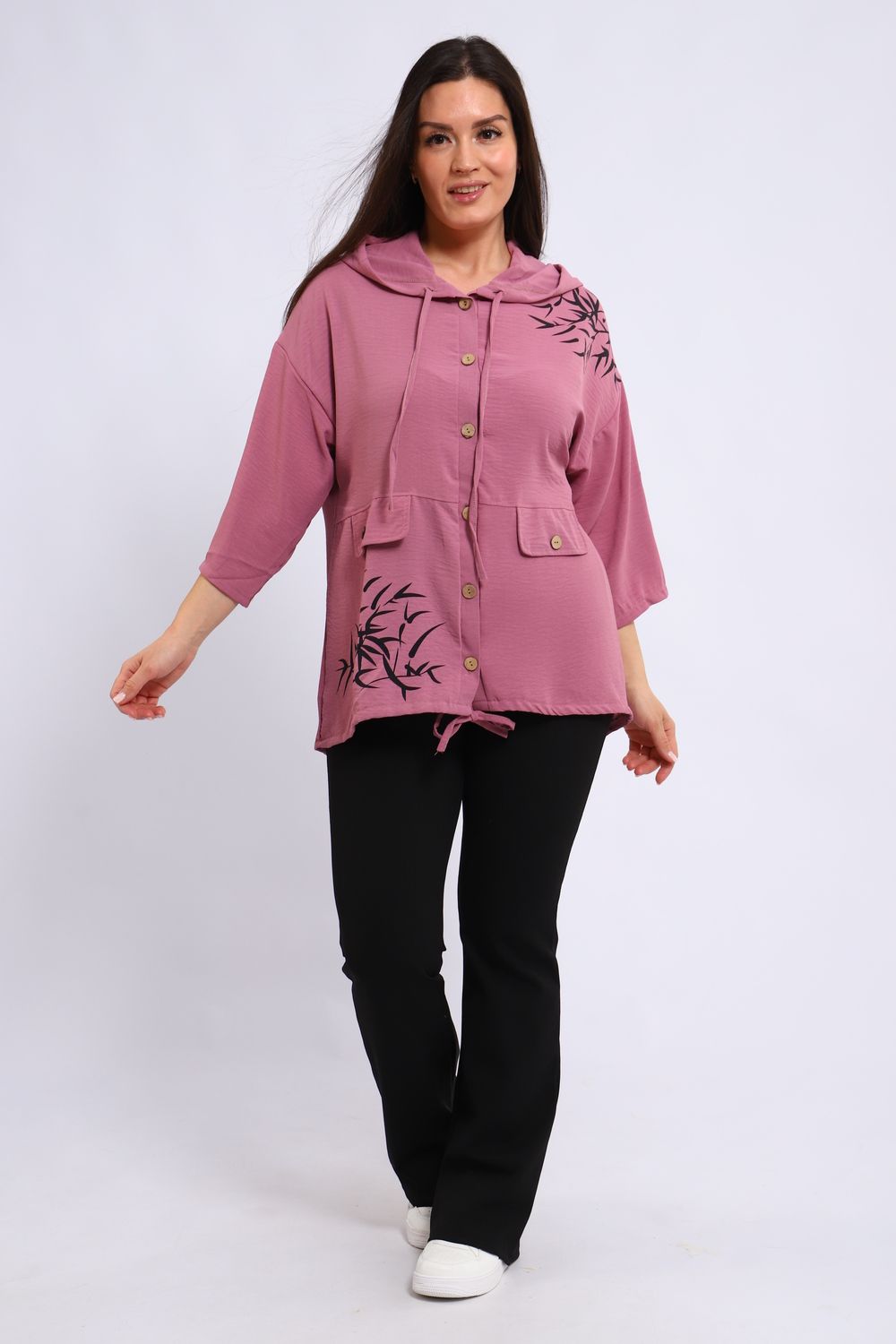 Женская рубашка 31965 - брусника