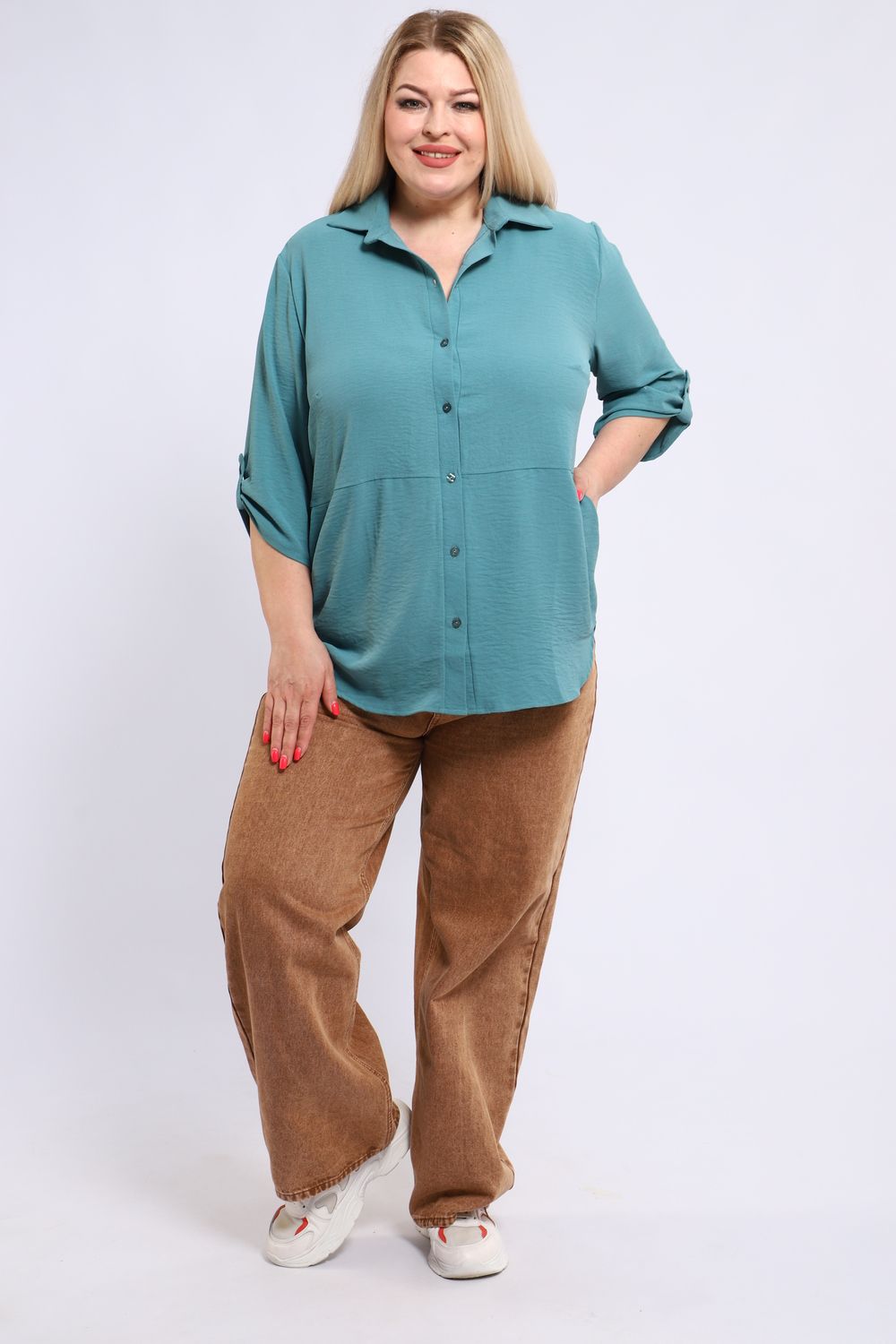 Женская рубашка 31964 - бирюза