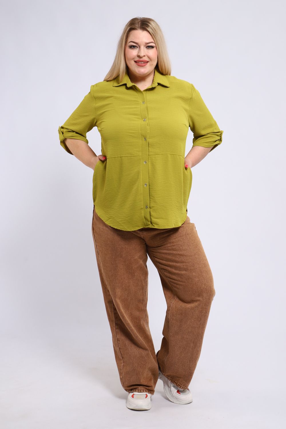 Женская рубашка 31964 - зеленый
