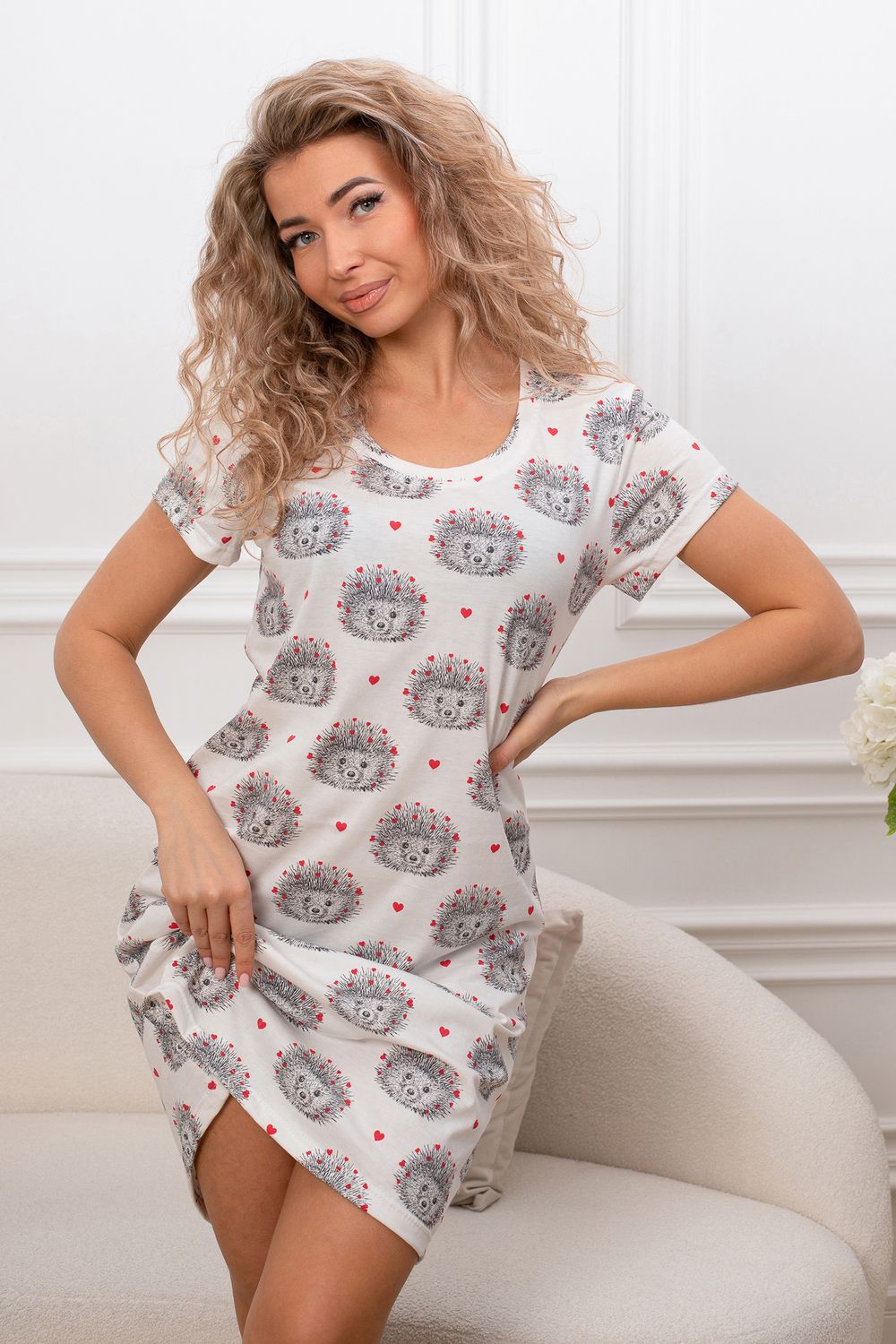 Ночная сорочка С 450 - ежики