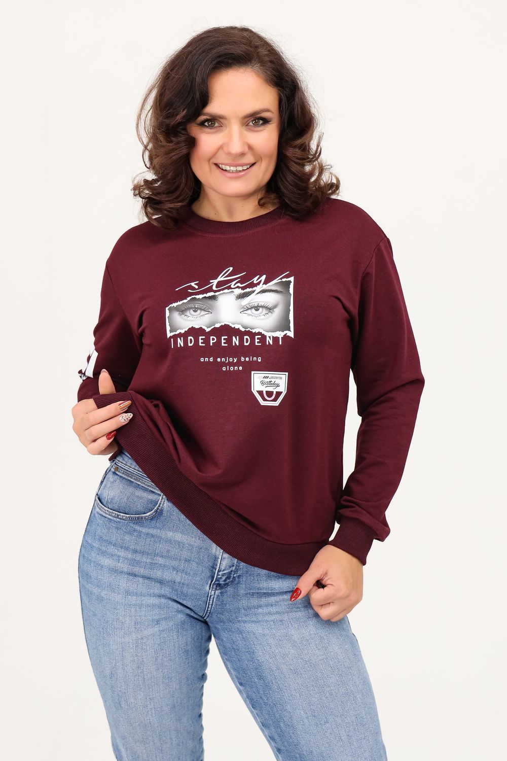 Свитшот женский 88515 - бордовый