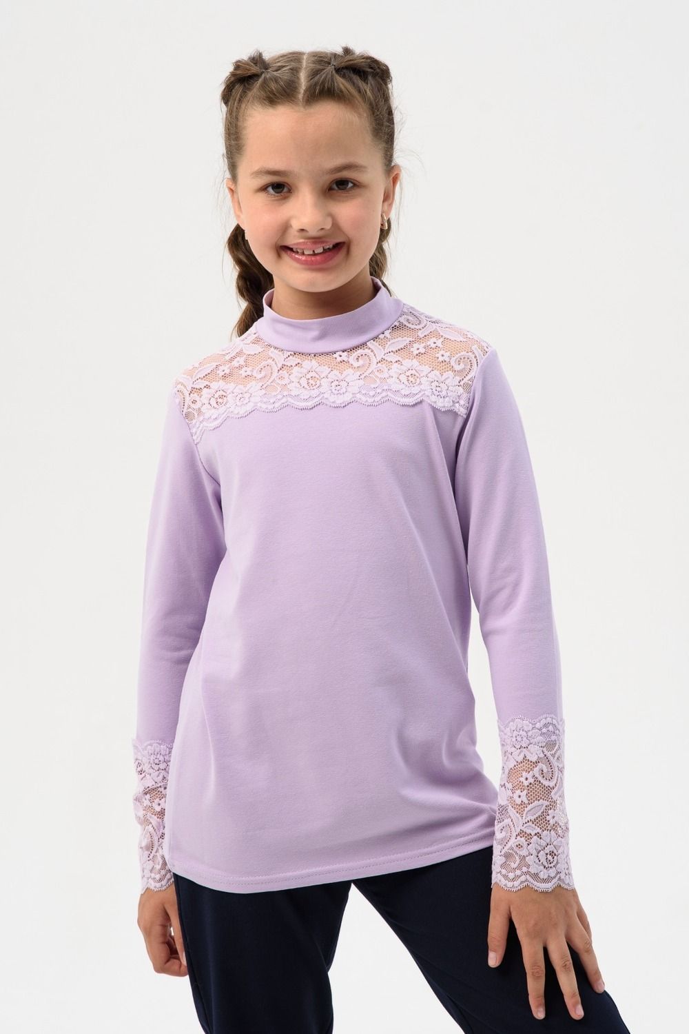 Кружевница блузка детская - сирень