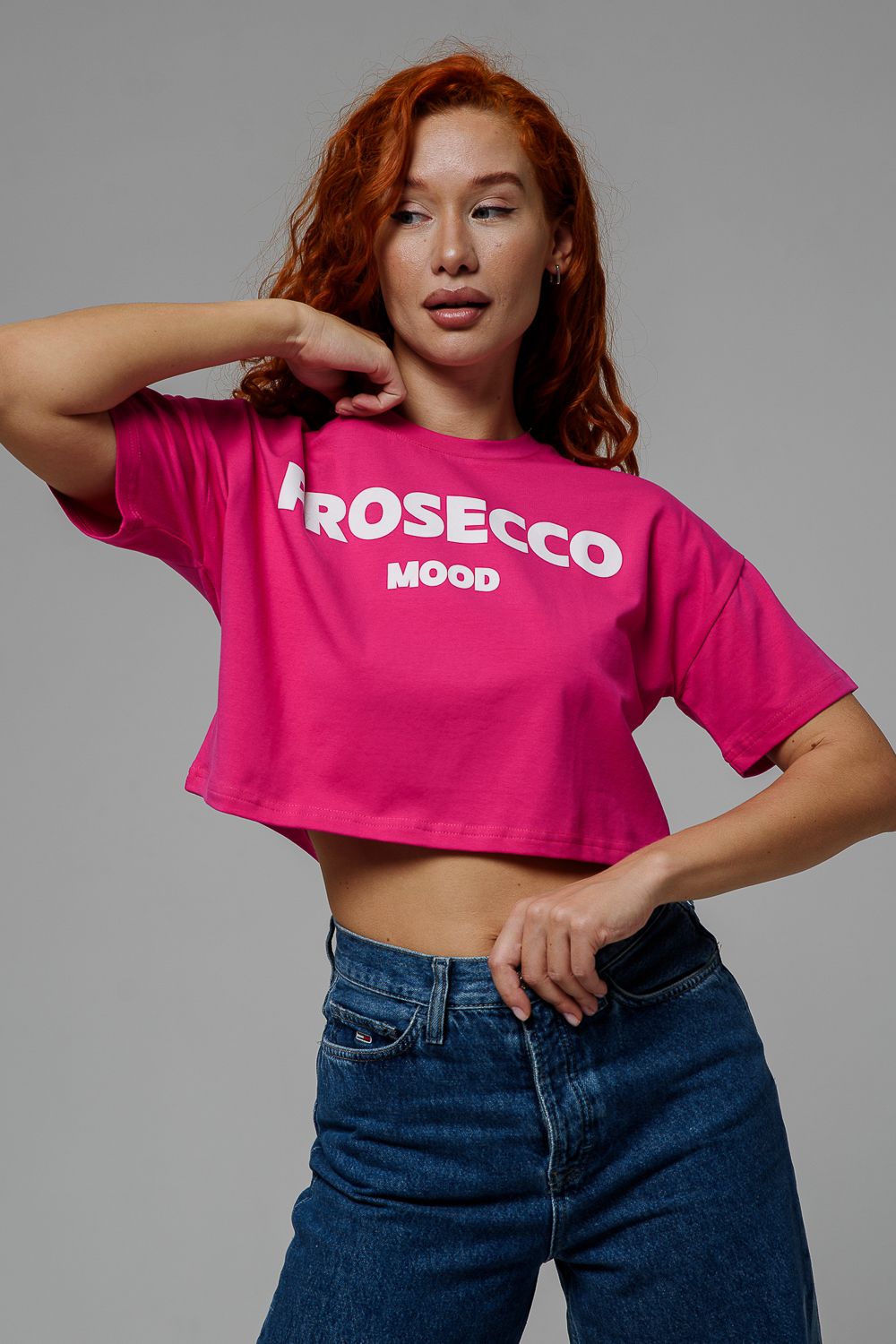 8512/1 Футболка женская - фуксия+Prosecco