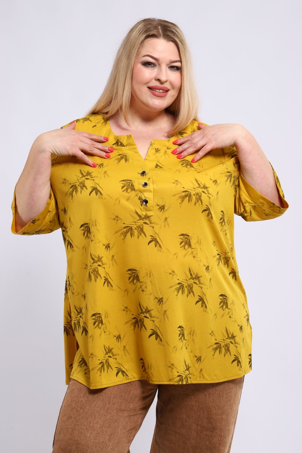 Женская туника 31977 - желтый