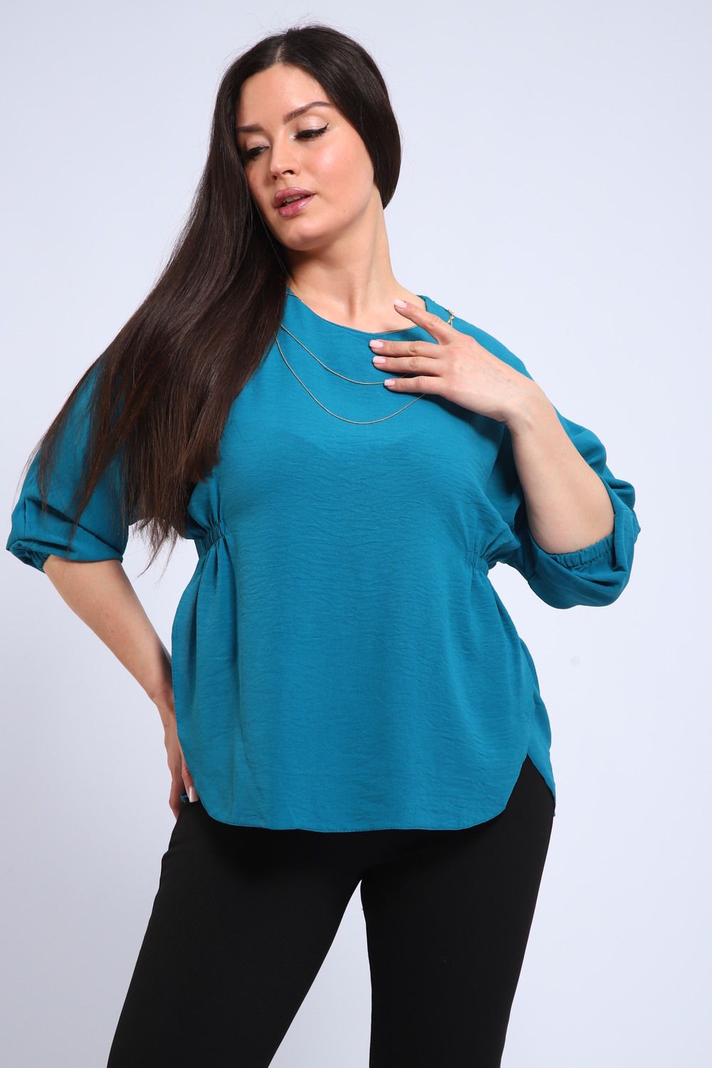 Женская туника 31976 - изумруд