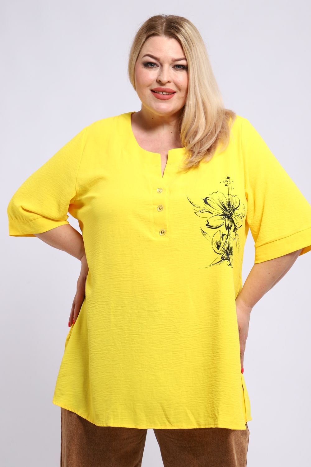 Женская туника 31975 - желтый