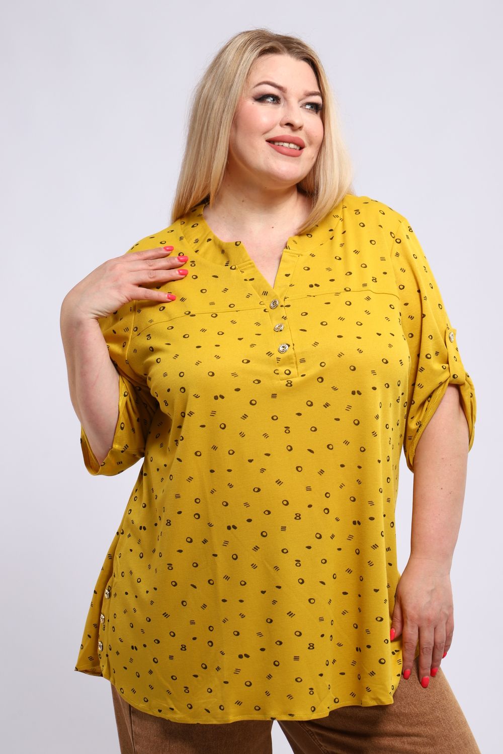 Женская туника 31974 - желтый