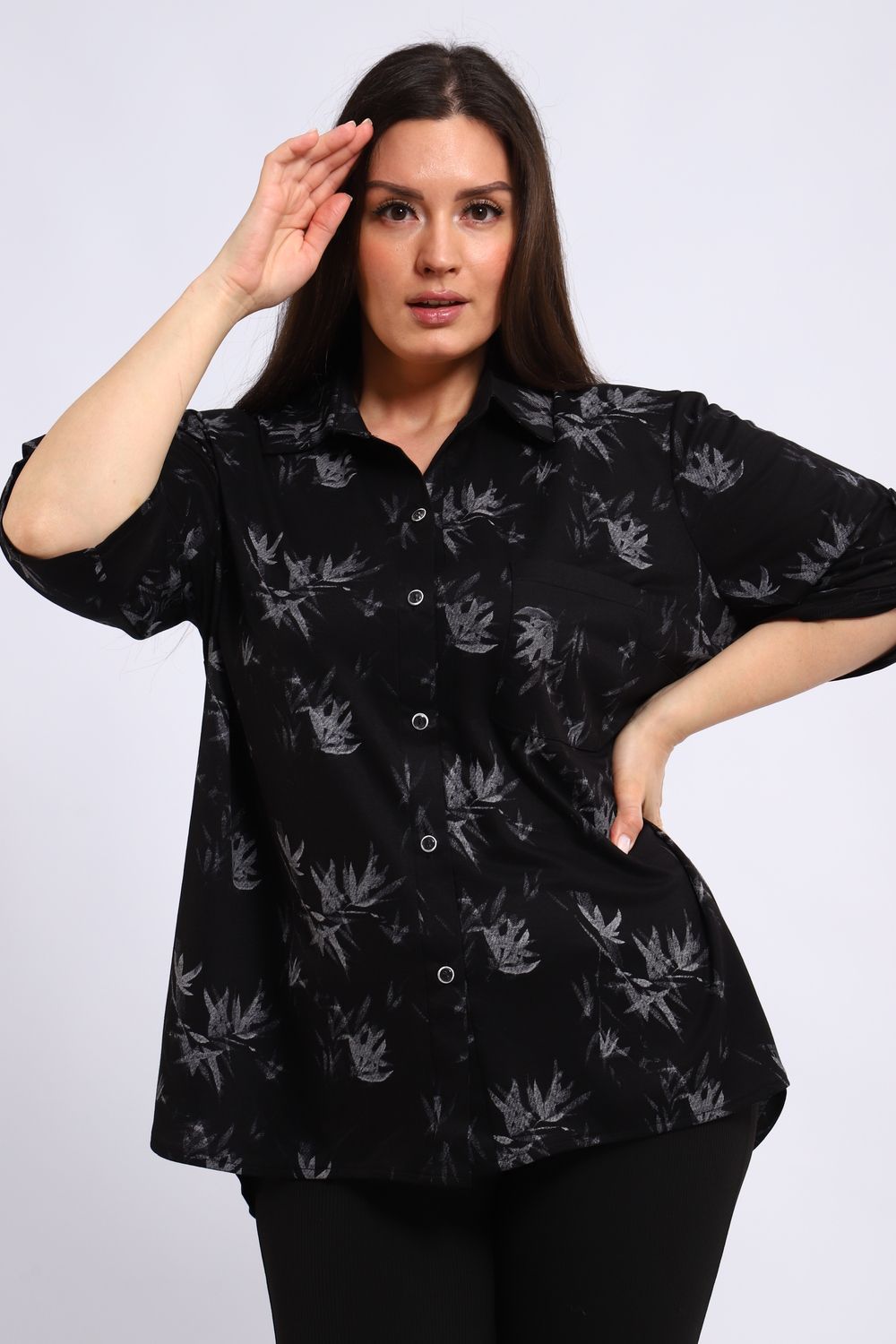 Женская рубашка 31972 - черный