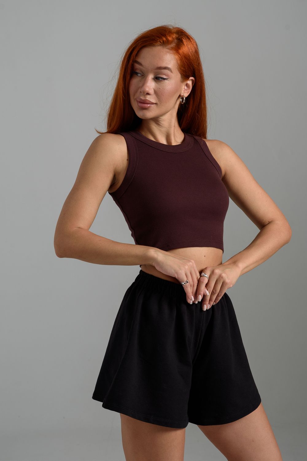 14408-2 топ-майка женский - шоколад