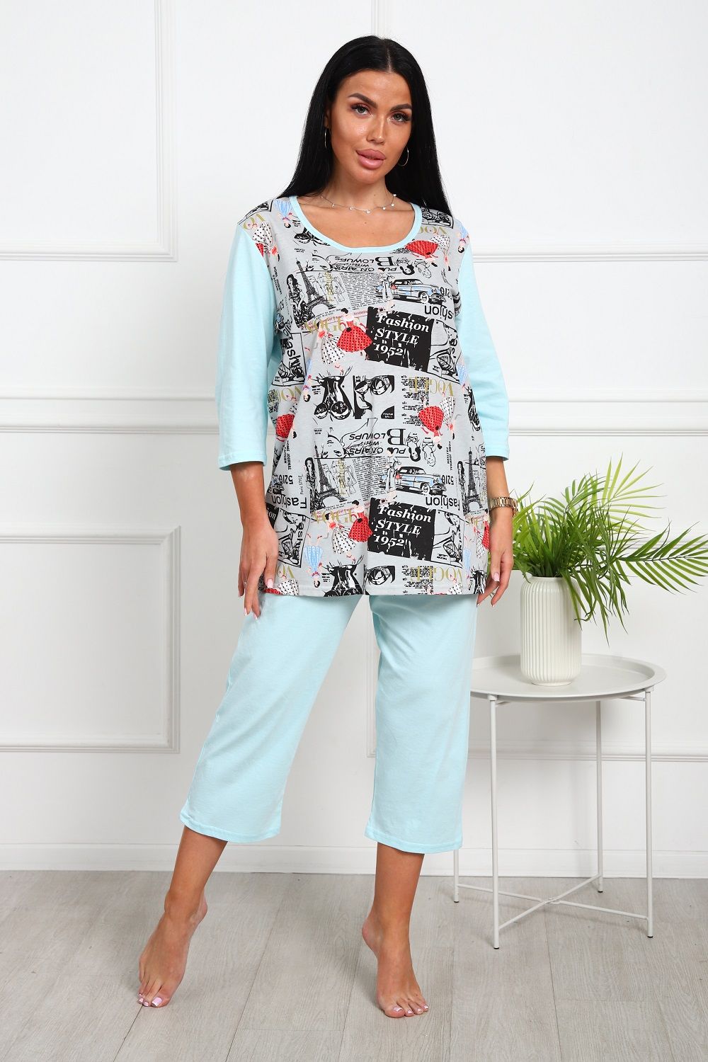 1060 Костюм женский домашний - бирюза