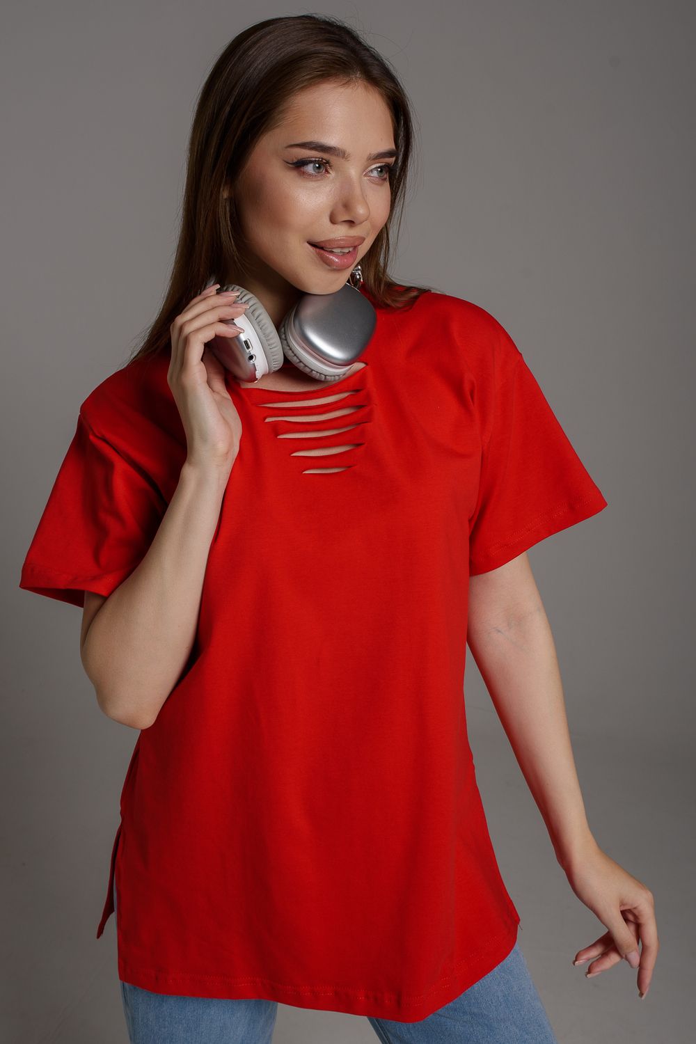 Футболка женская 7468 - красный