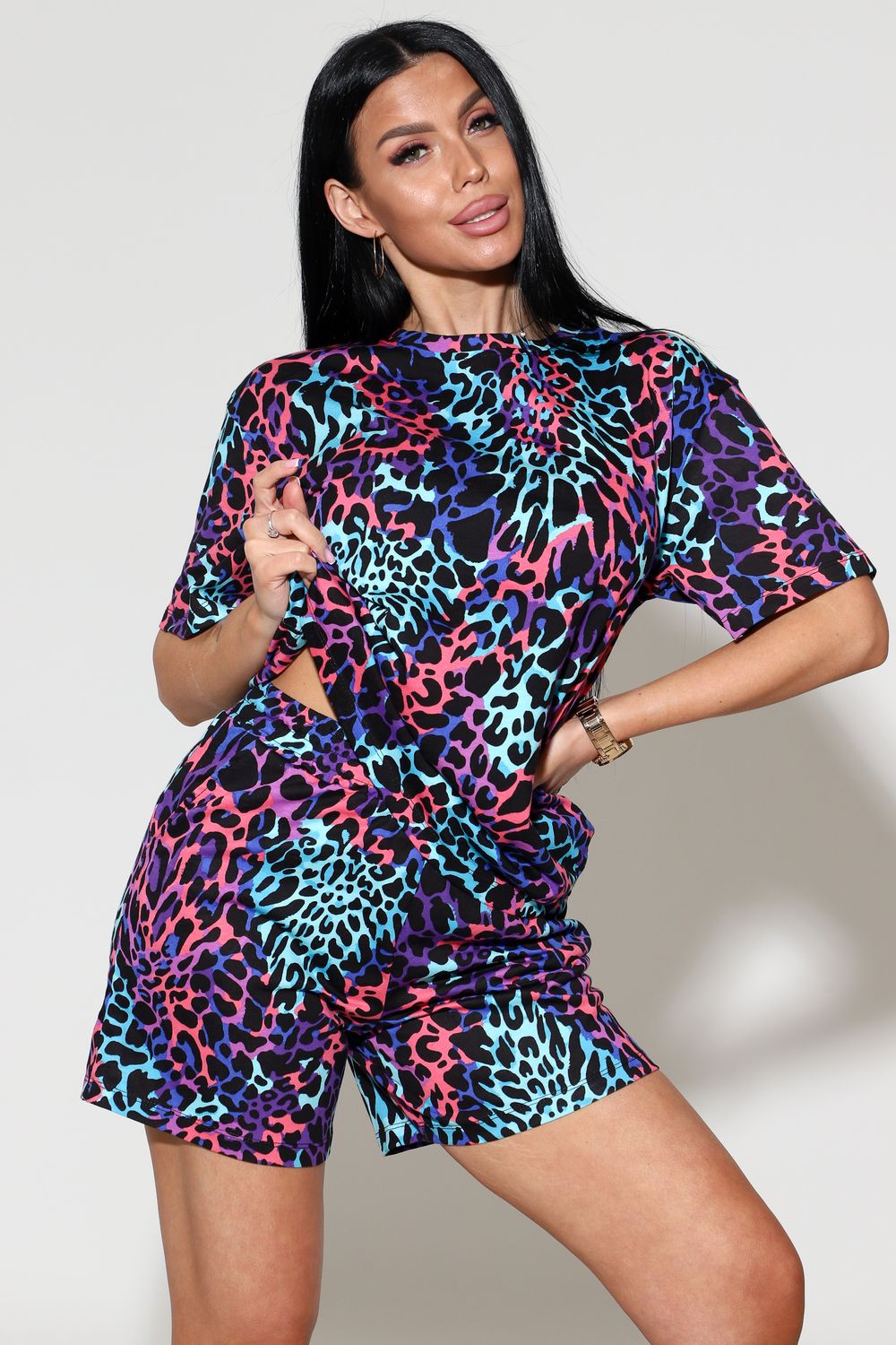 Костюм женский с шортами 137 - фиолетовый