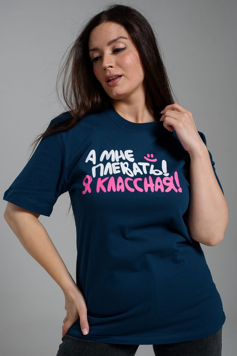 8552 футболка женская - изумруд+классная