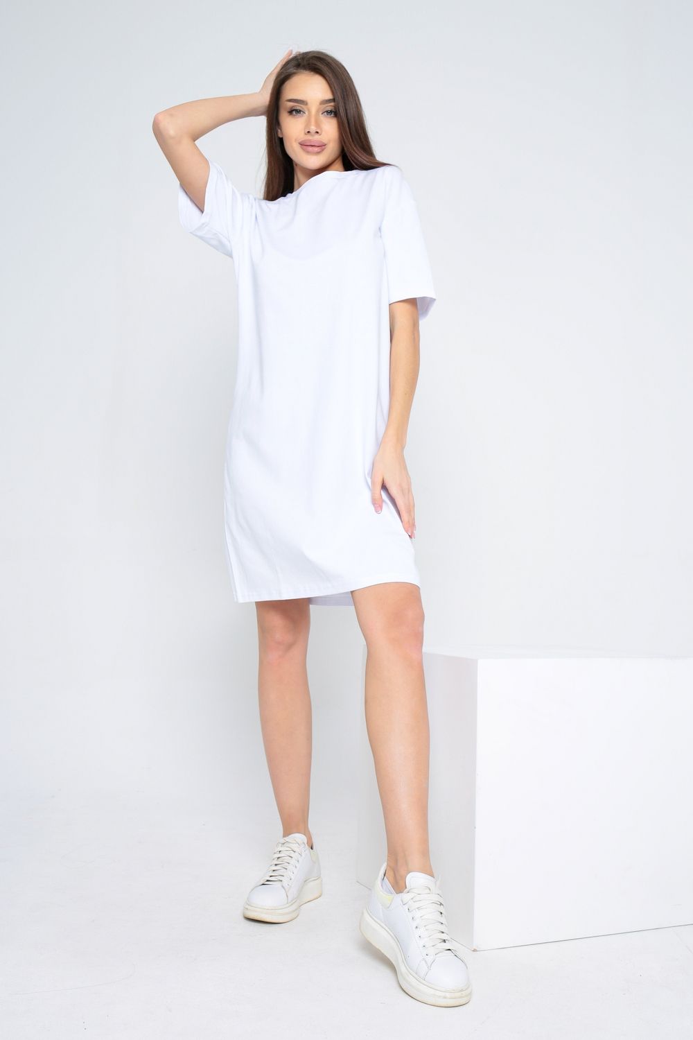 Платье женское оверсайз 5822 - белый