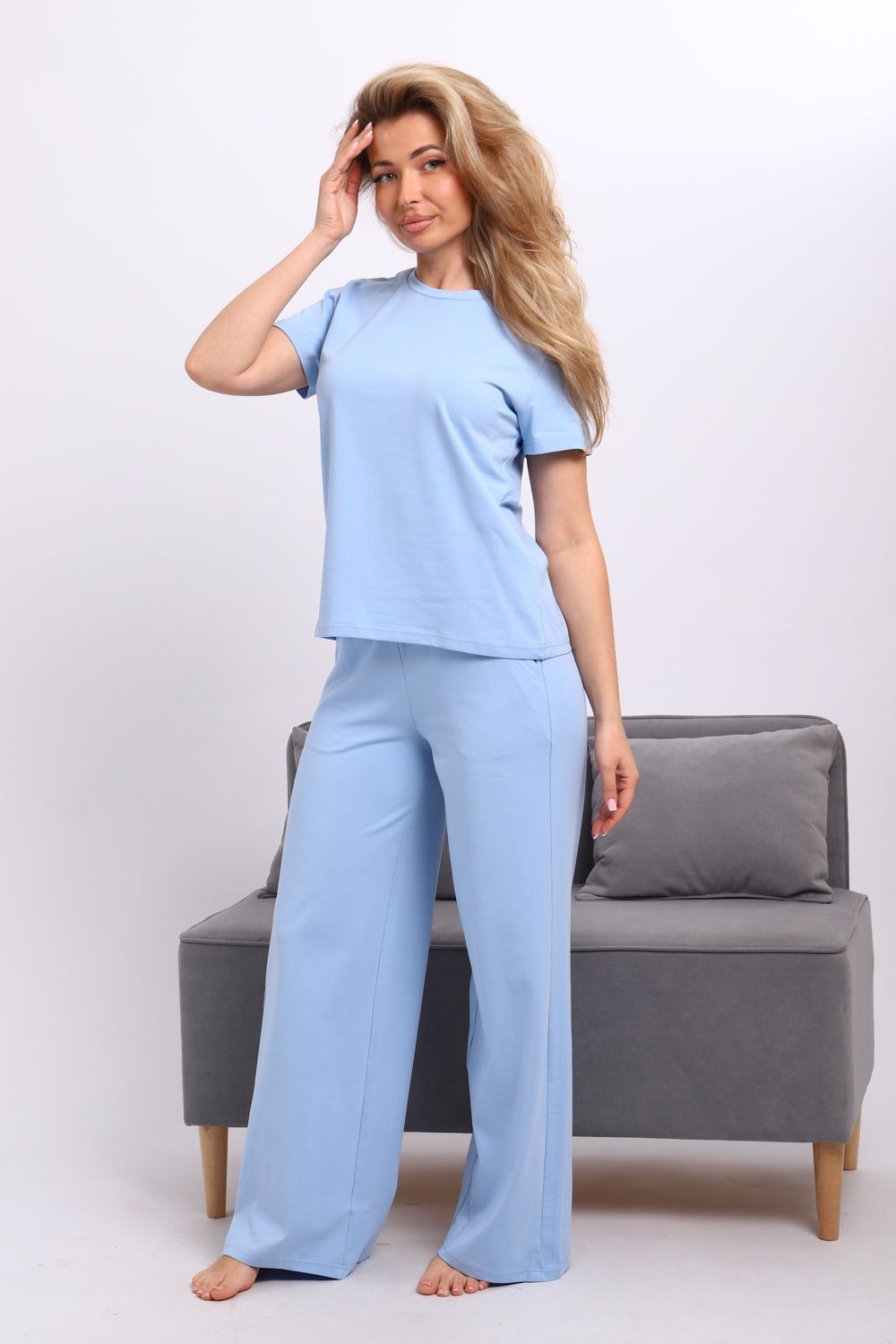 Костюм женский 26006 - голубой