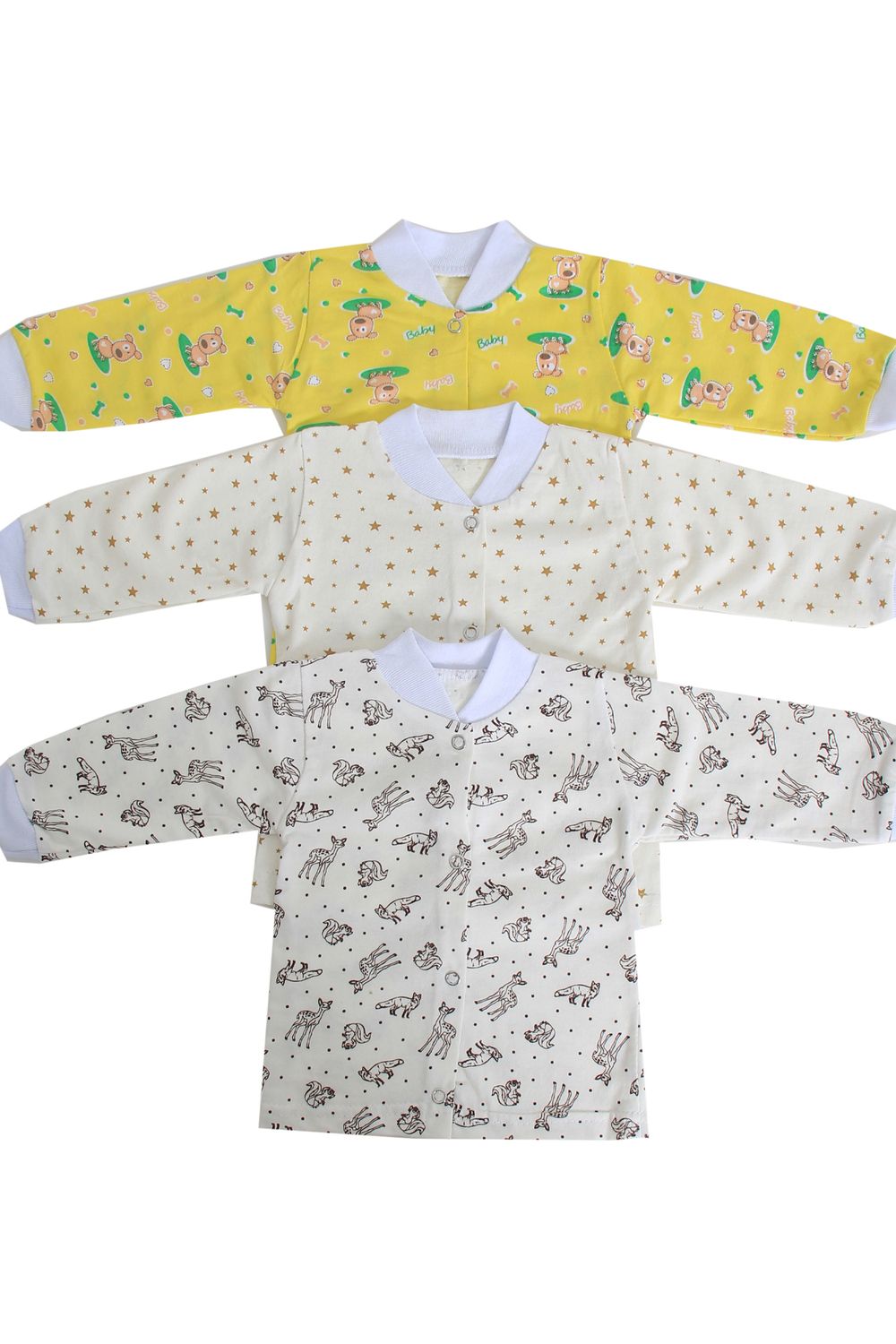 Набор, кофточки ясельные длинный рукав 2+1 в ассортименте 3 шт. арт. НБКФ-01/ассортимент