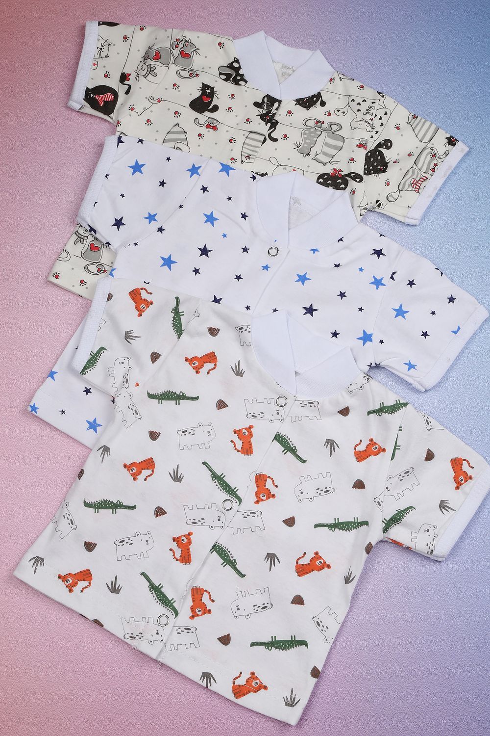 Набор, кофточки ясельные короткий рукав 2+1 в ассортименте 3 шт. арт. НБКФ-КР/ассортимент