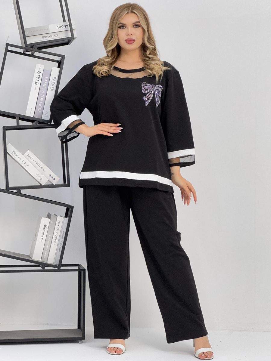 Костюм женский-супрем 52456 - черно-белый