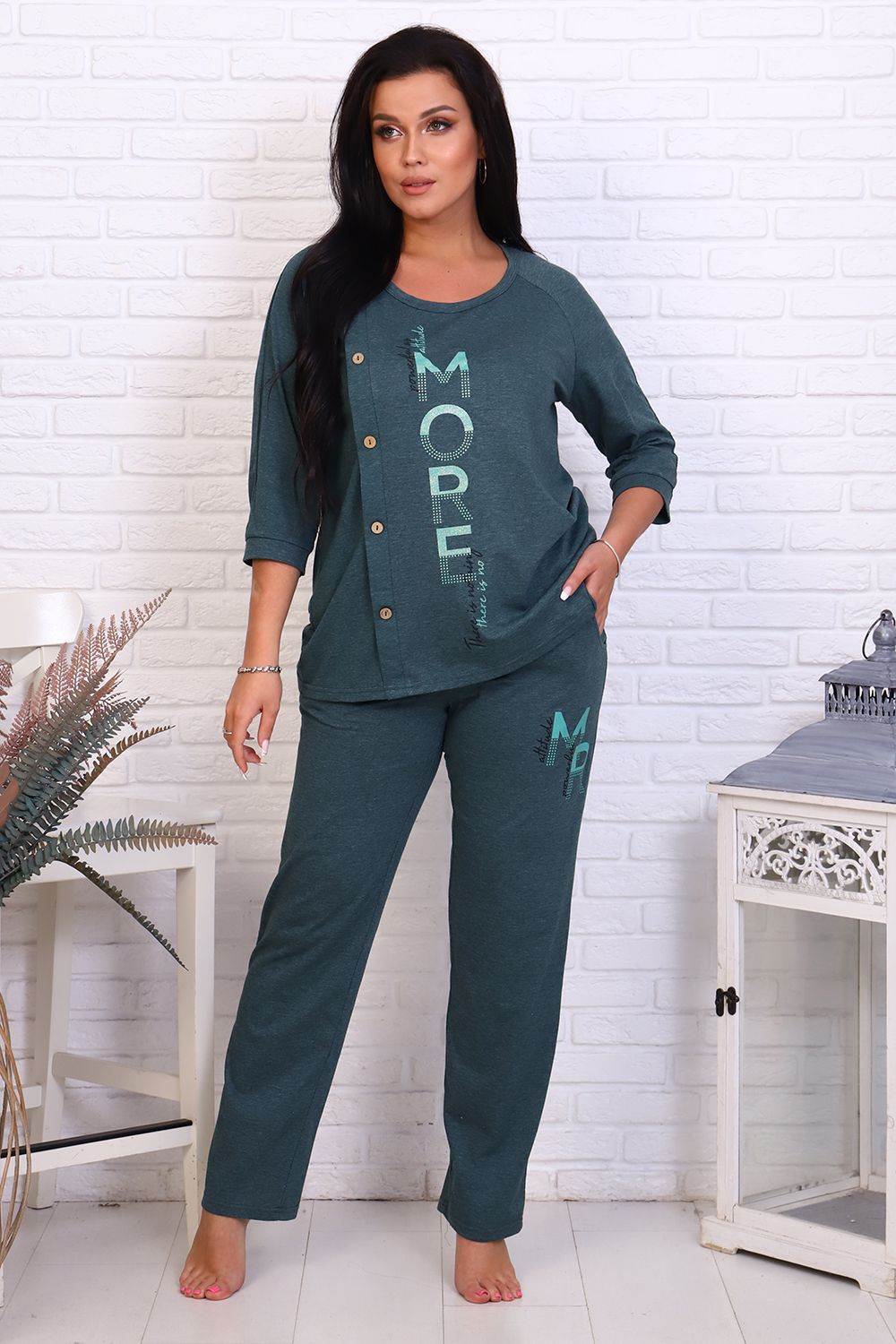 Костюм женский КБЖ0044 - изумрудный