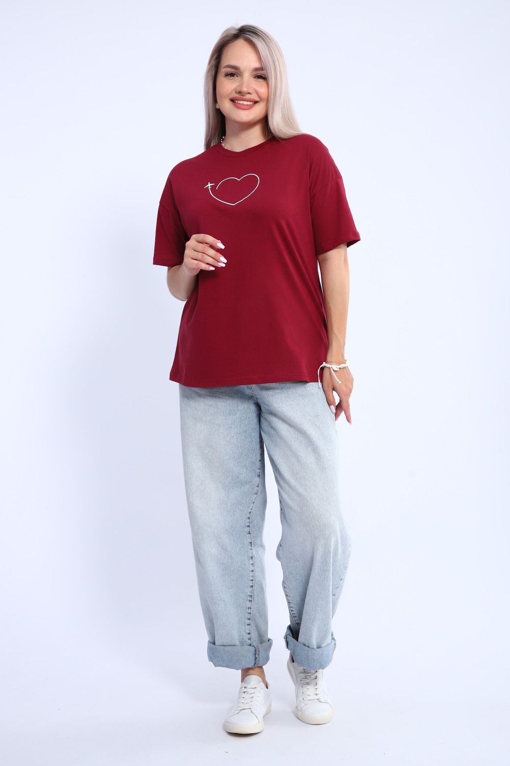 Футболка женская ФЖ0062А - бордовый