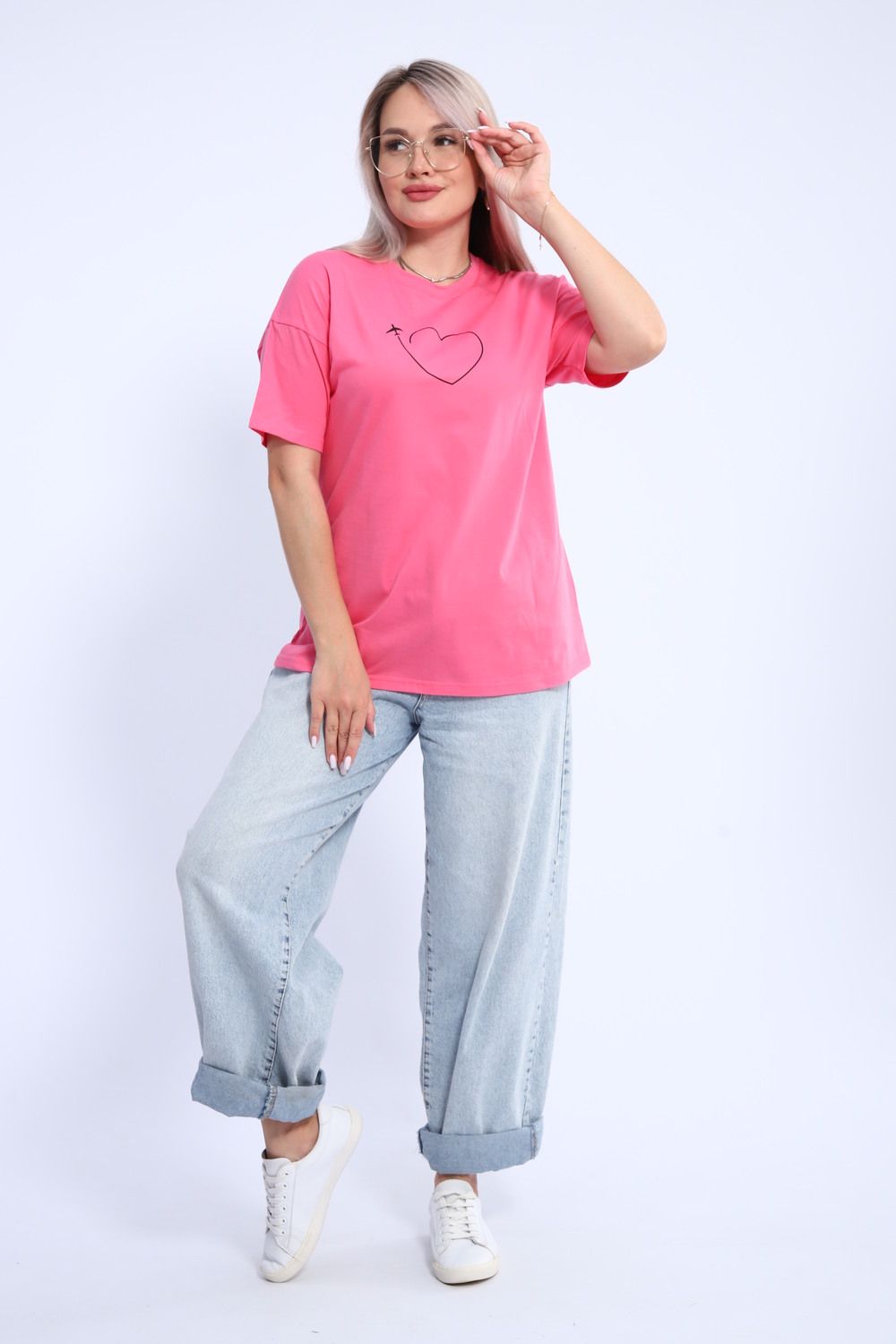 Футболка женская ФЖ0062А - ярко-розовый
