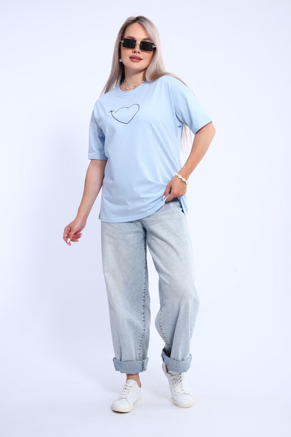 Футболка женская ФЖ0062А - небесно-голубой
