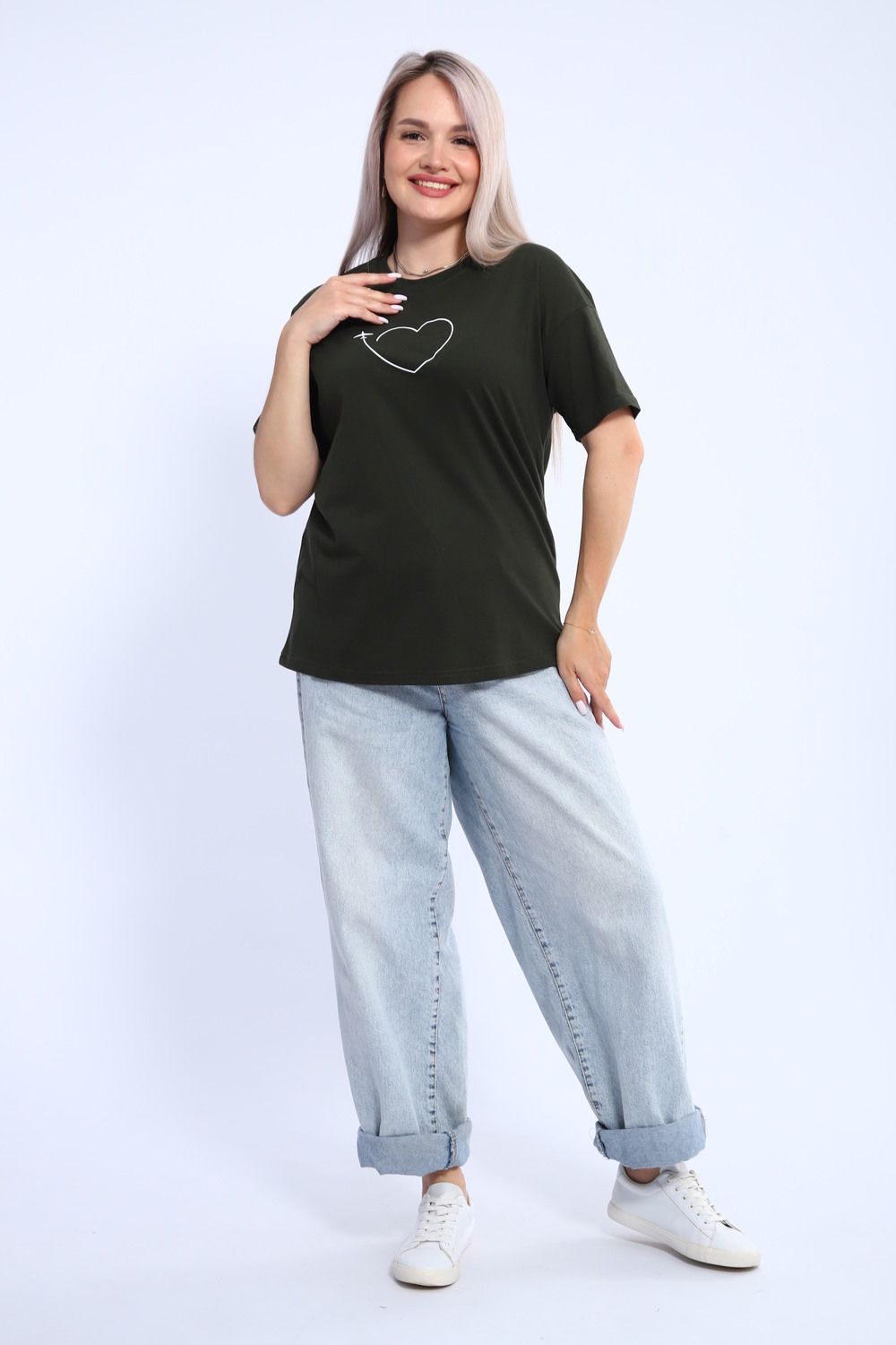 Футболка женская ФЖ0062А - темный хаки