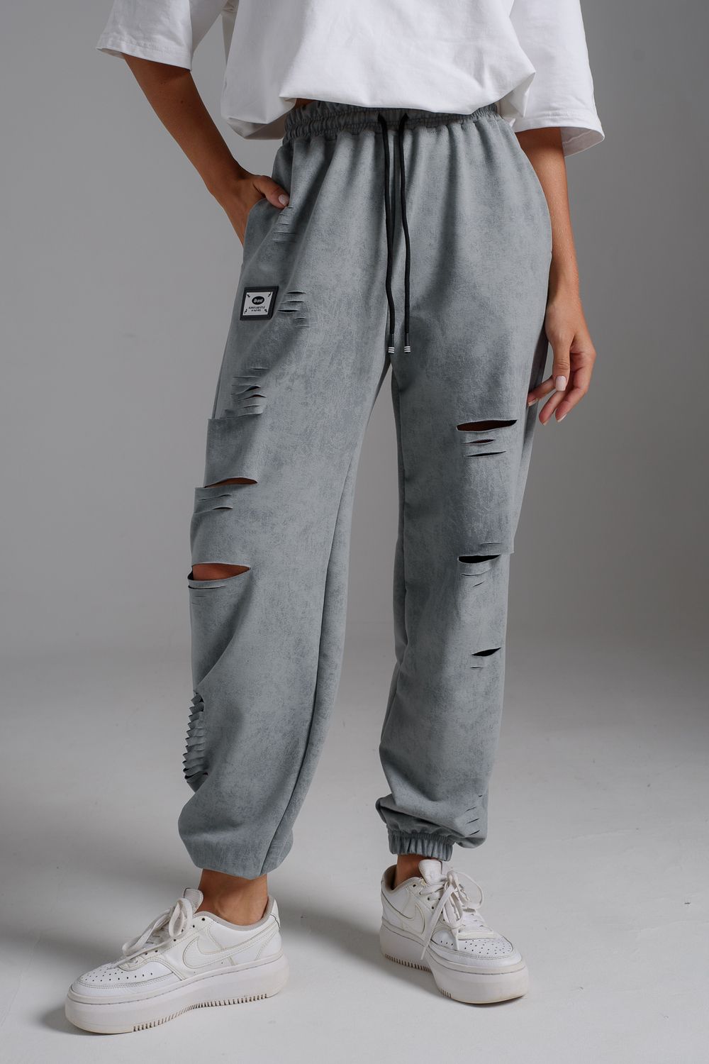 7483 брюки женские - винтаж серый