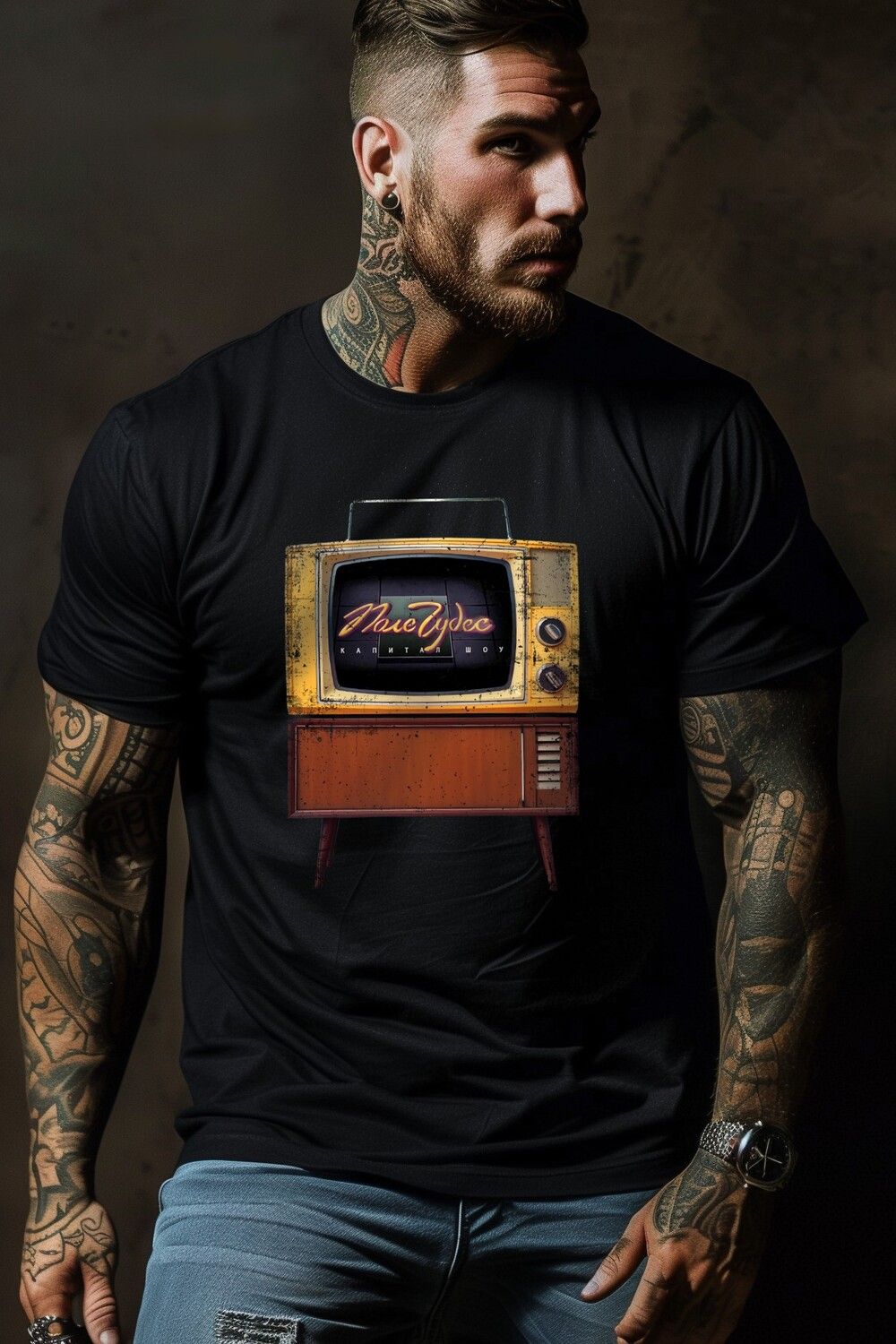 Футболка Print034 - черный