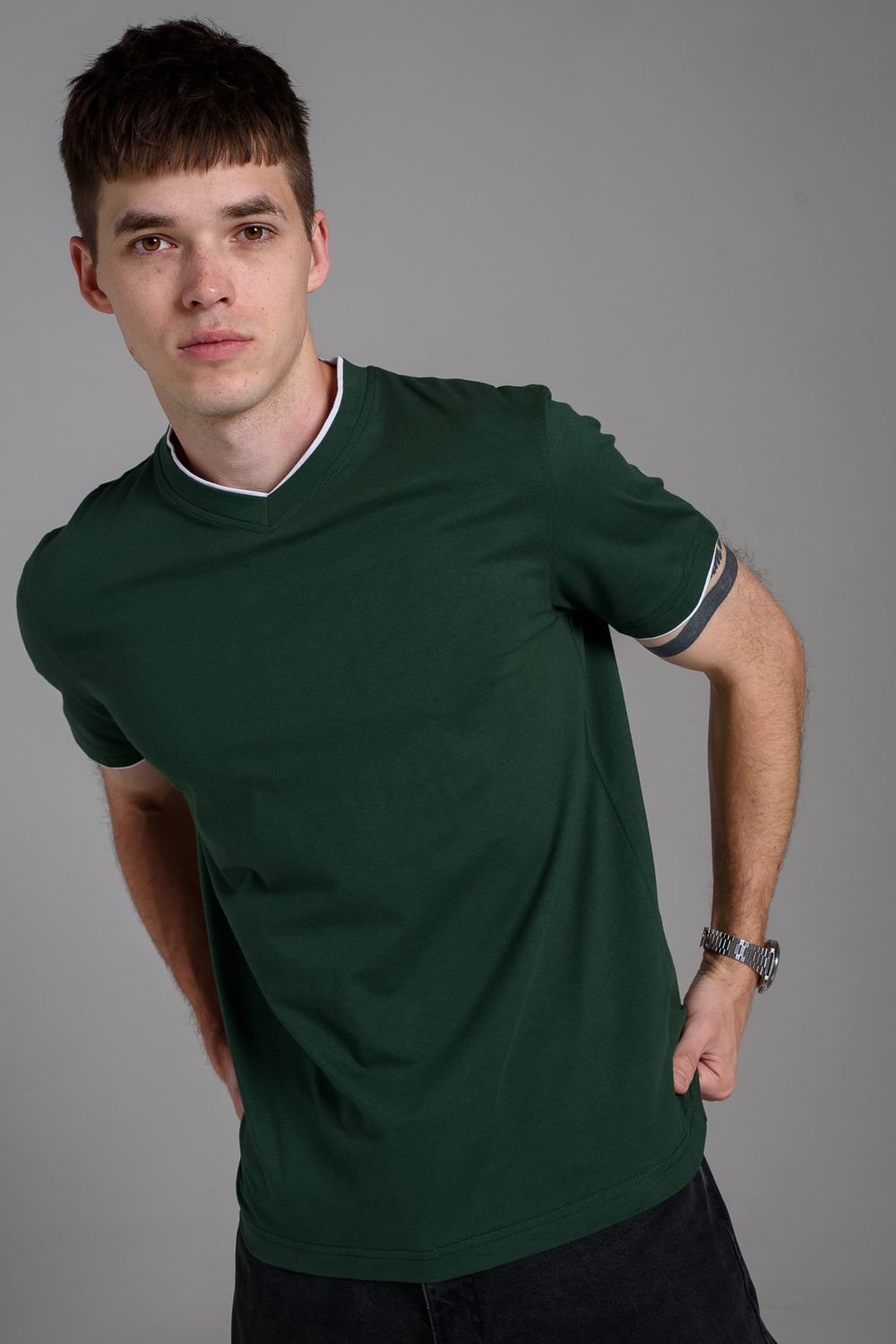 Футболка мужская 14490 - изумруд