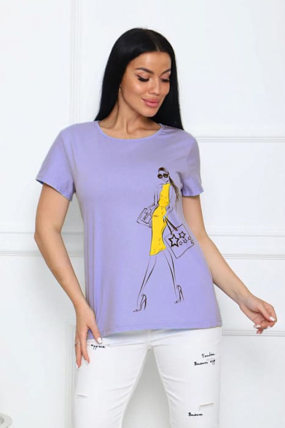 Футболка женская 20517 - лиловый
