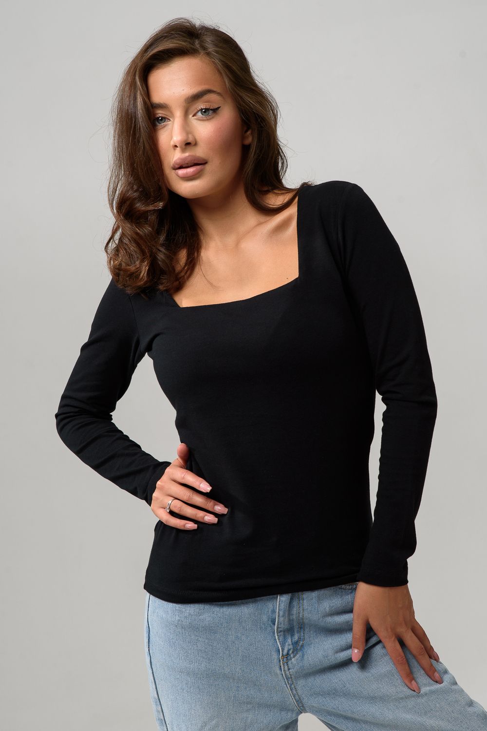 Лонгслив женский 14487 - черный