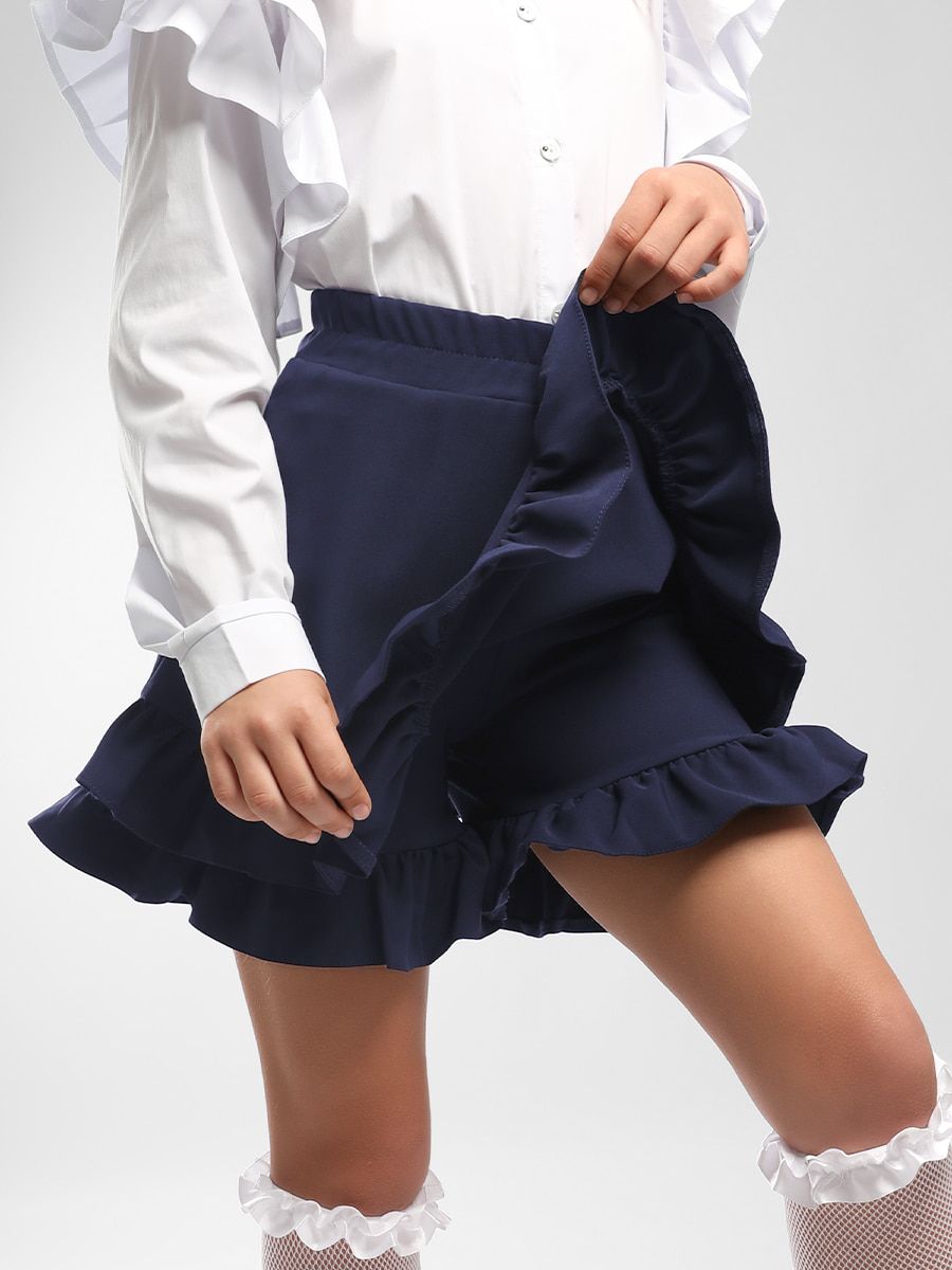 Юбка-шорты для девочки SP0417EG - темно-синий