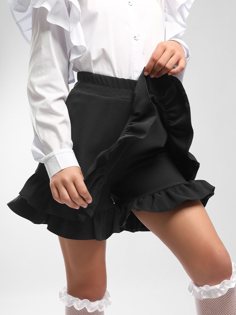 Юбка-шорты для девочки SP0417EG - черный