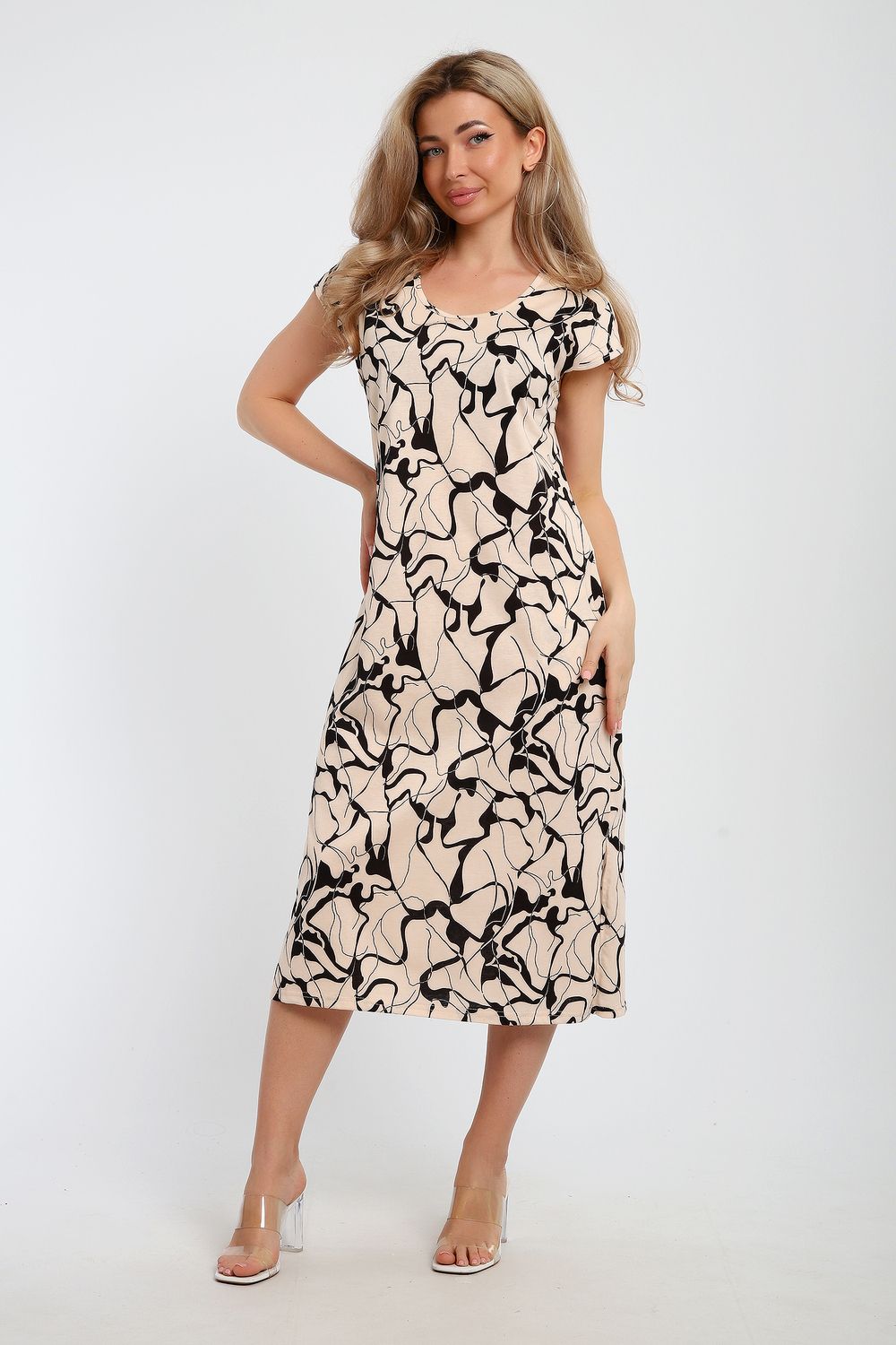 Платье 031 - бежевый