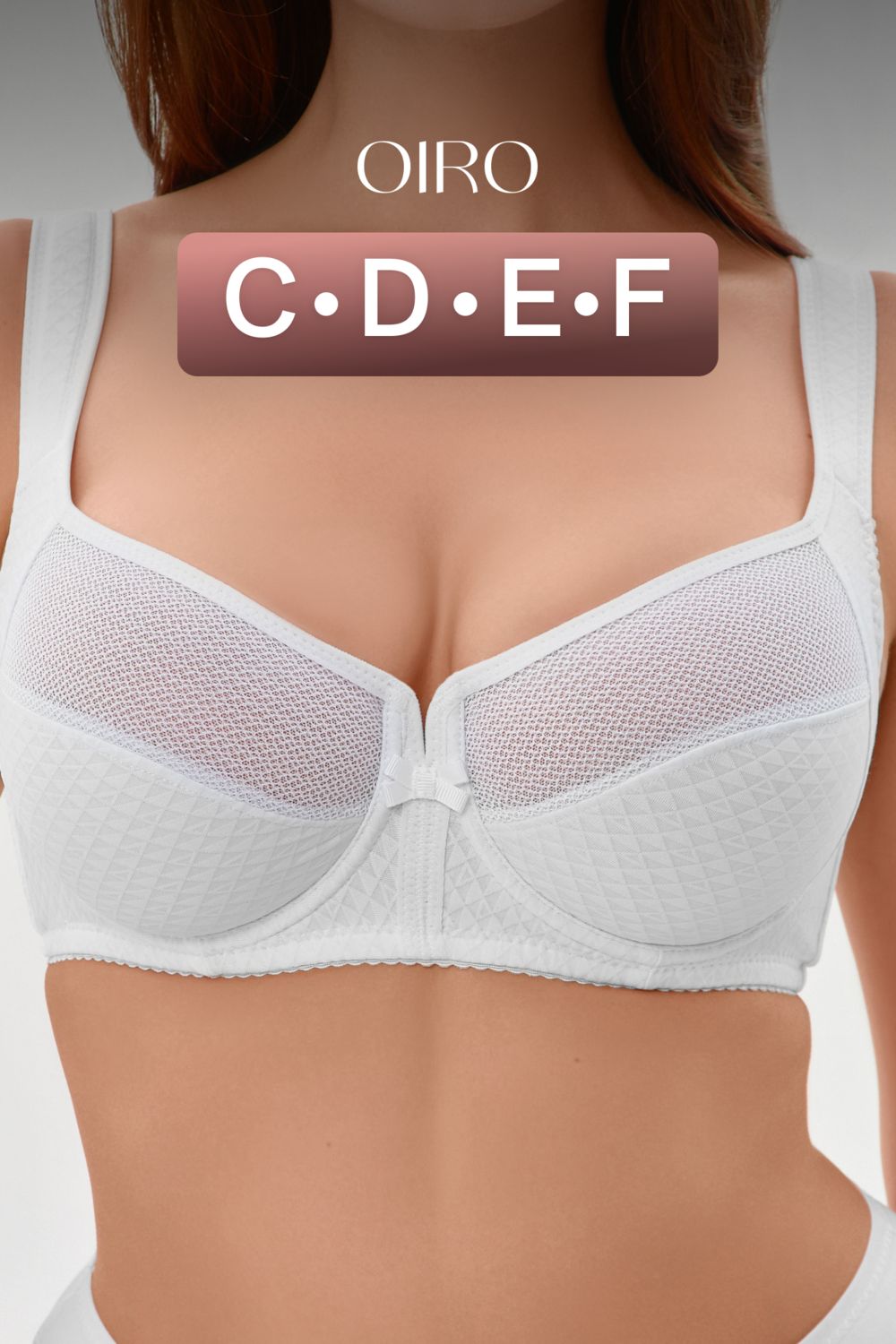 Бюстгальтер 2816 мягкая чаша с сеточкой - белый