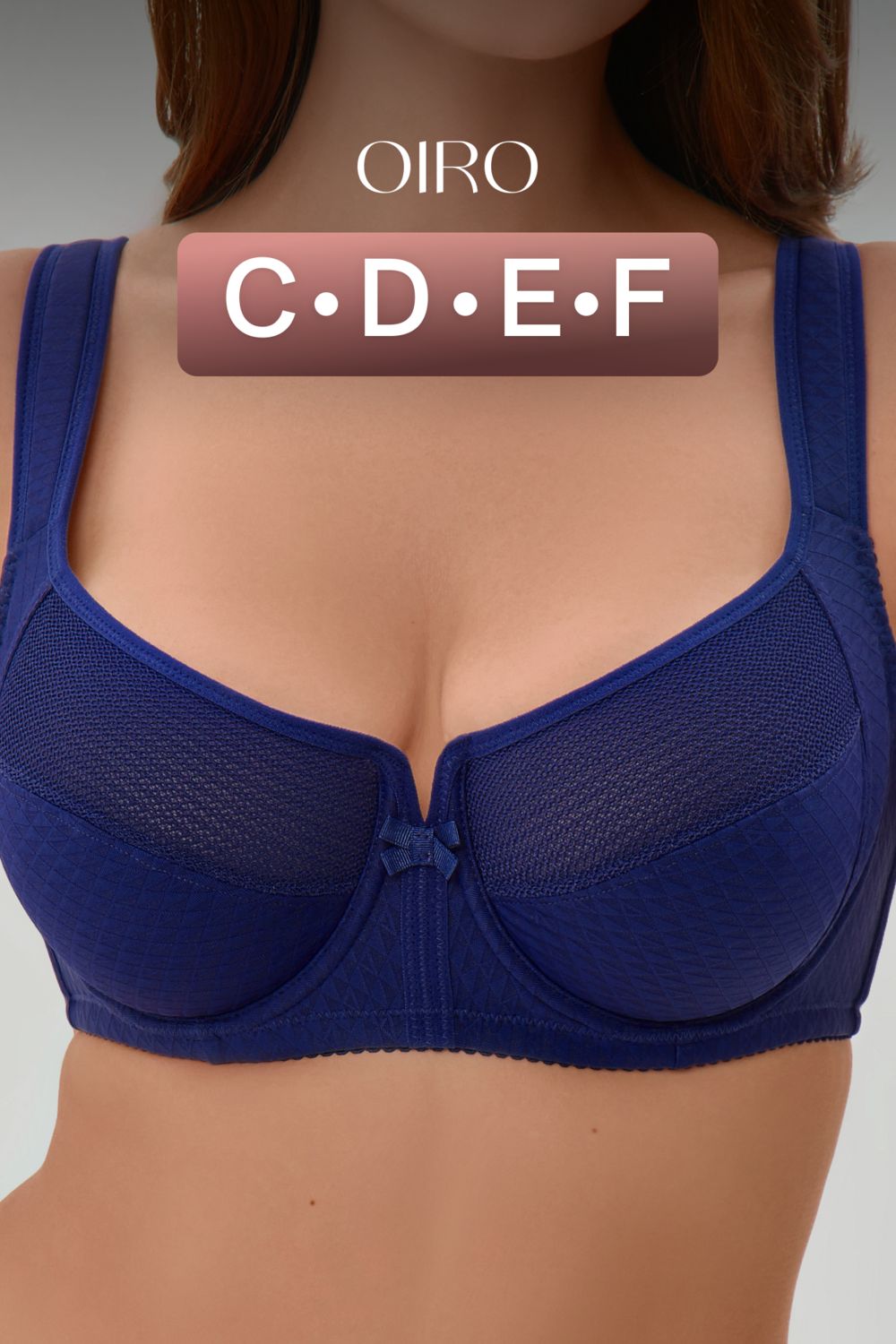 Бюстгальтер 2816 мягкая чаша с сеточкой - синий