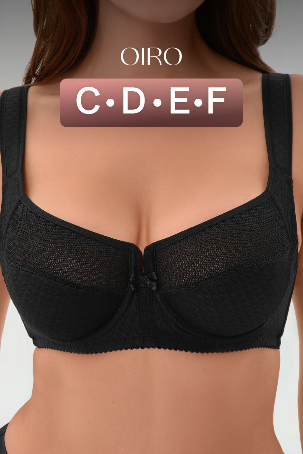 Бюстгальтер 2816 мягкая чаша с сеточкой - черный