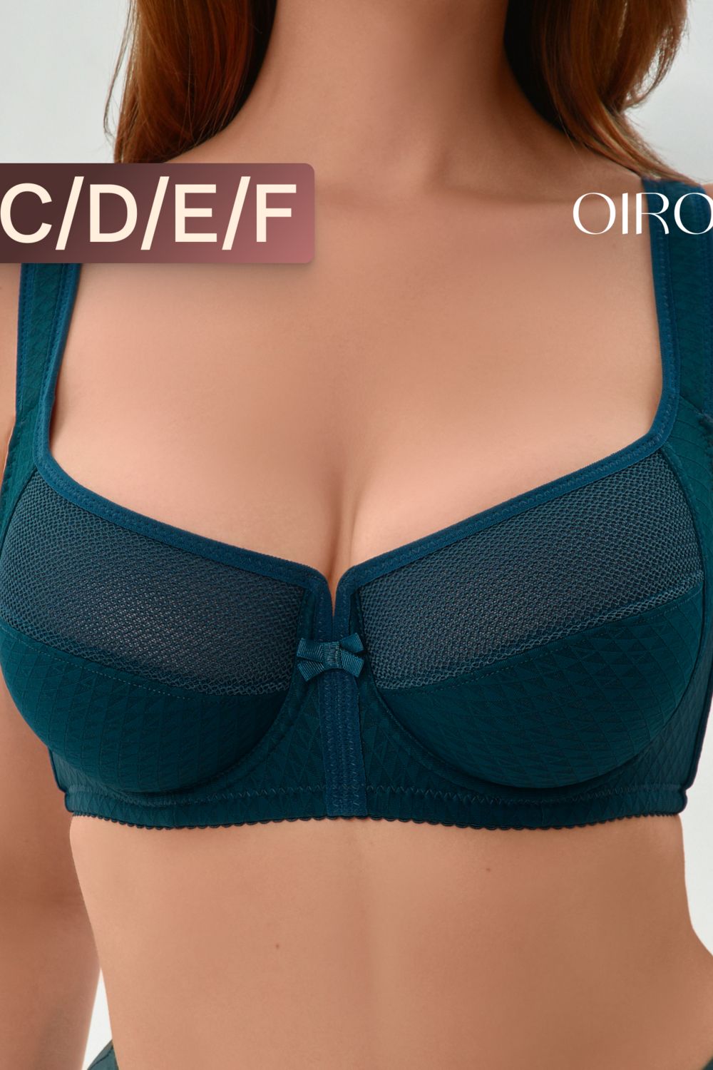 Бюстгальтер 2816 мягкая чаша с сеточкой - изумрудный