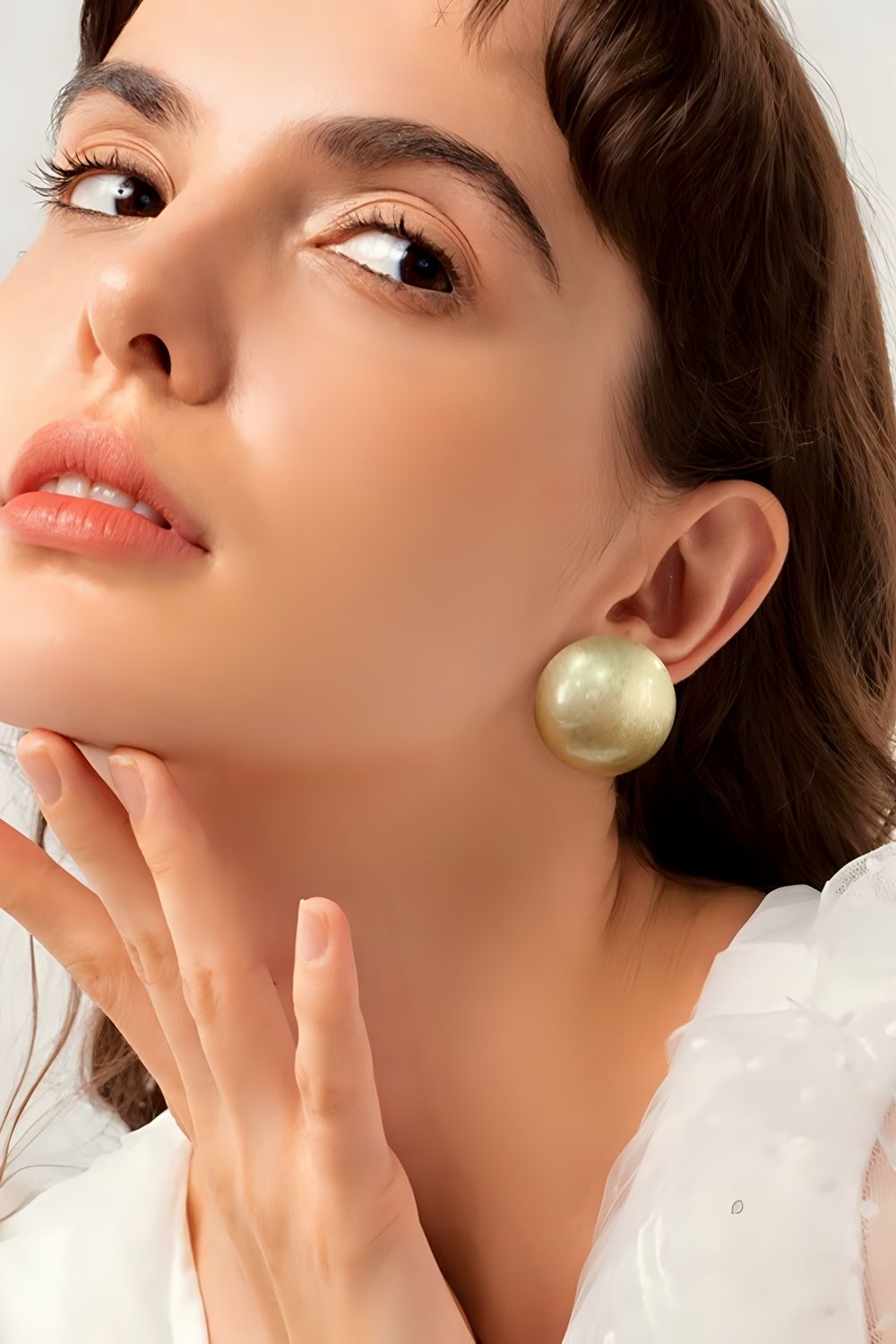 Суперлегкие Серьги "Полусфера" + Подарок - матовая латунь