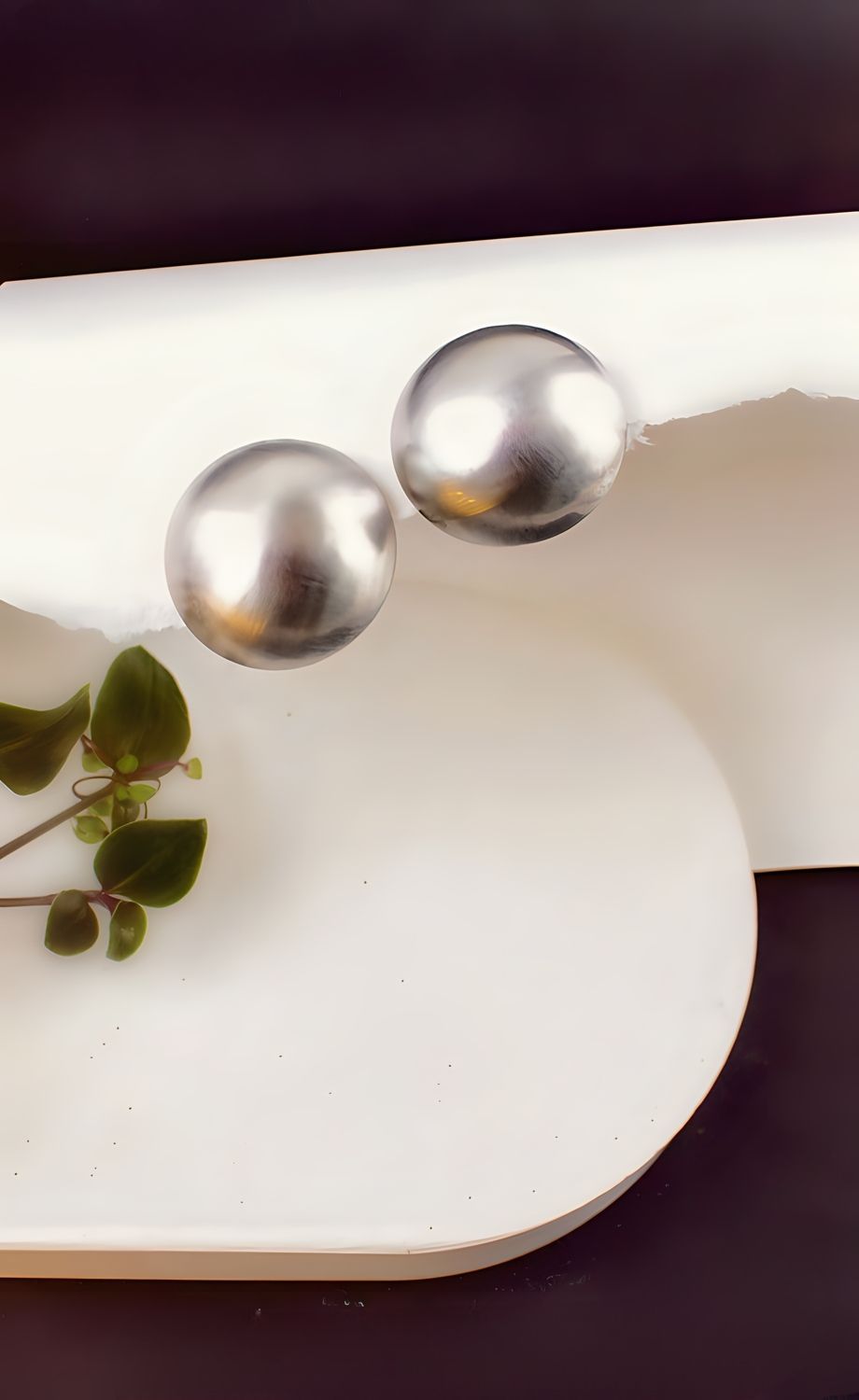 Суперлегкие Серьги "Полусфера" + Подарок - матовое серебро