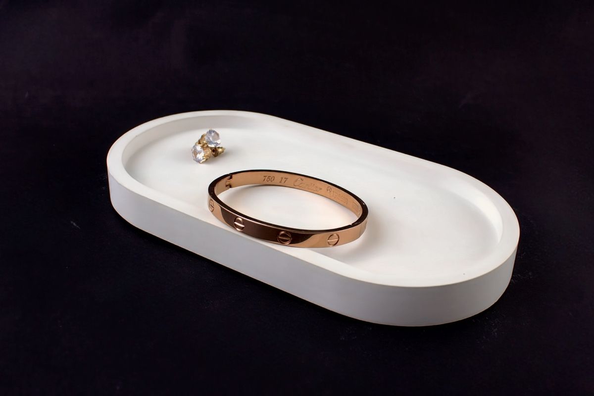 Стальной браслет Картье Love + Подарок - розовое золото